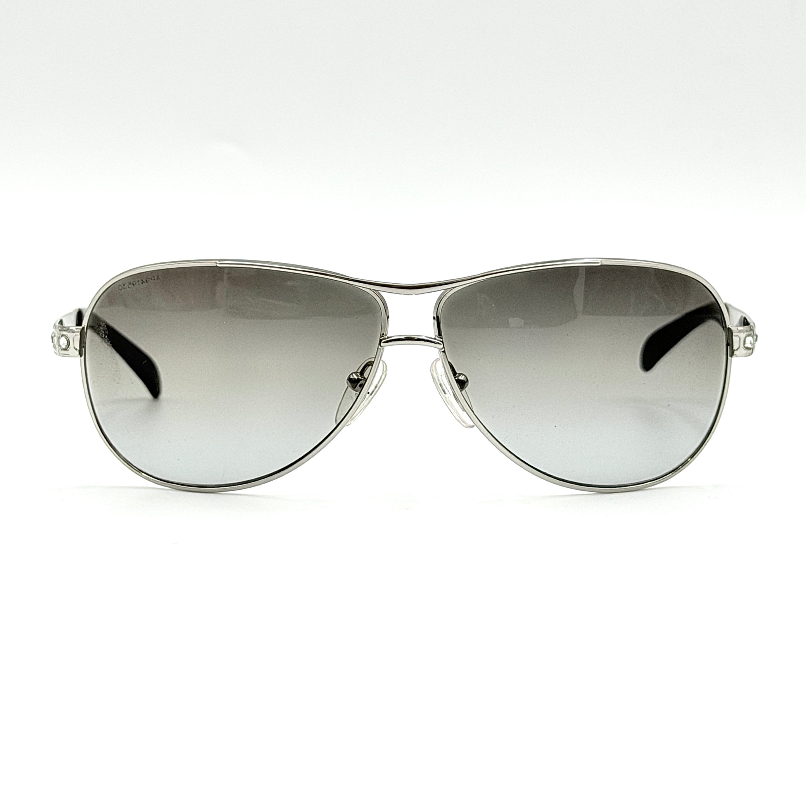 Prada SPR56I Rhinestone Sunglasses Silver