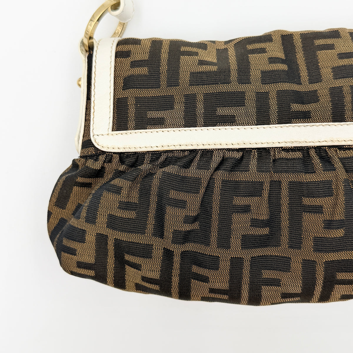 Fendi FF Zucca Chef Shoulder Bag Brown