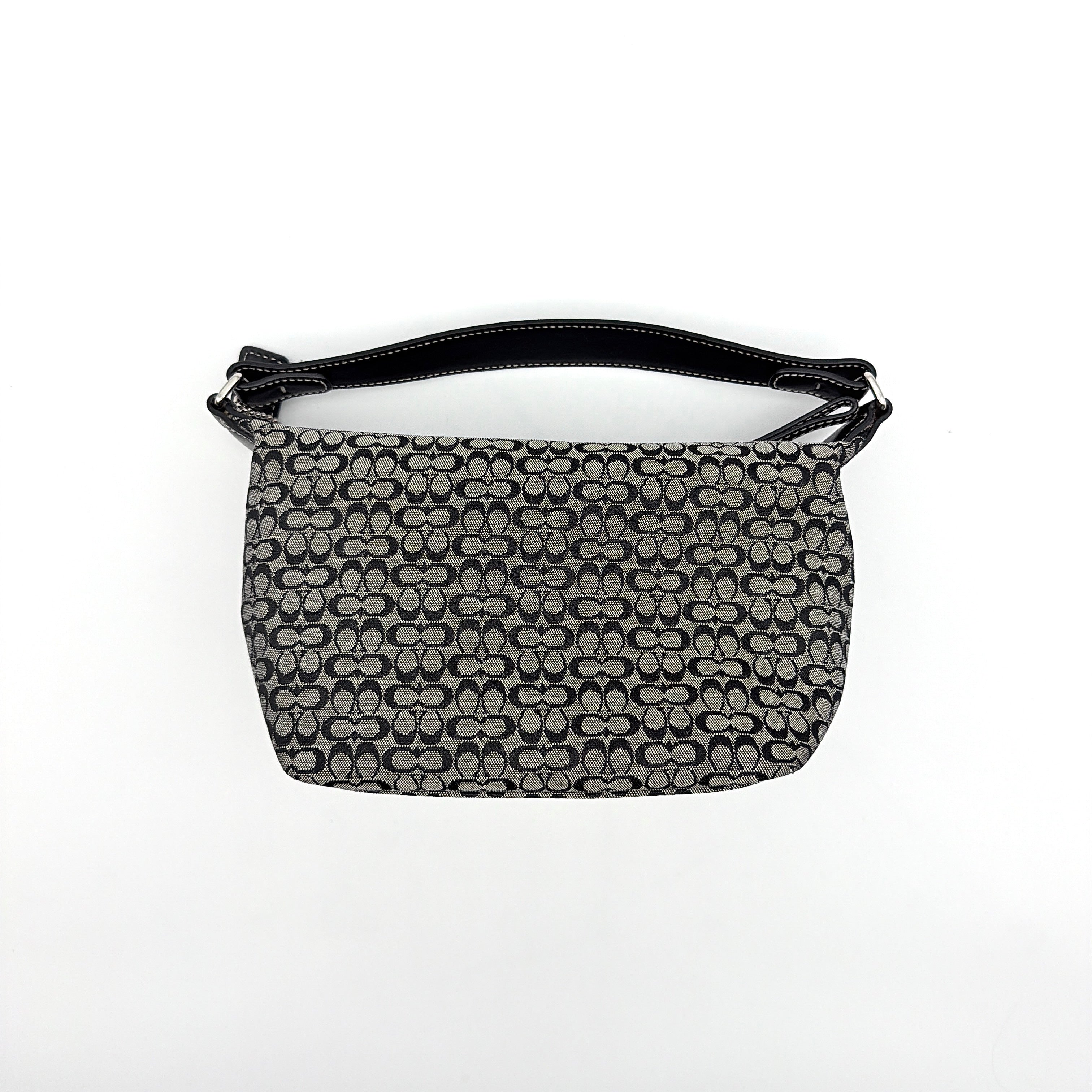 Coach Signature Mini Hobo Shoulder Bag Grey/Black