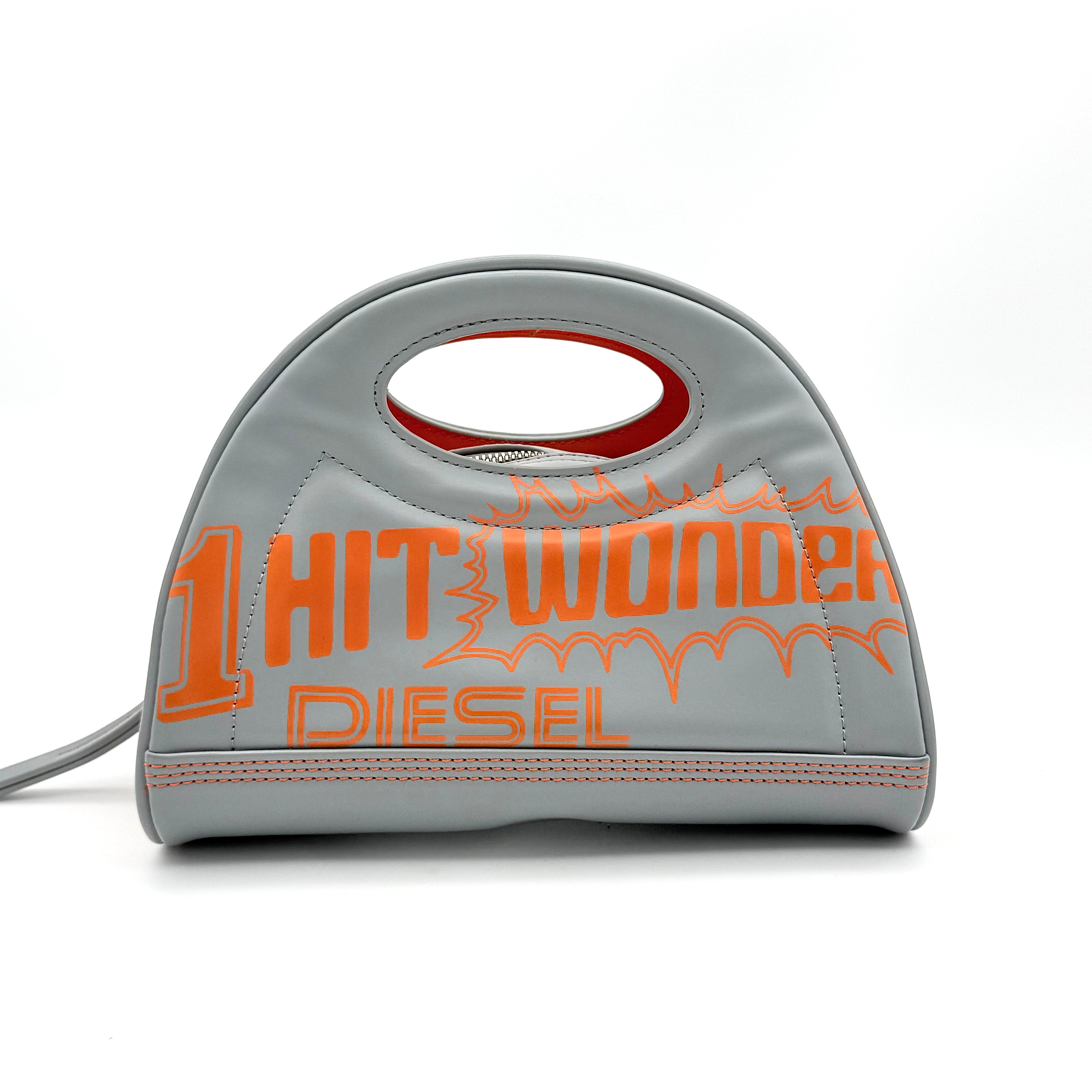 Diesel 2Way Graphic Moon Handbag Grey/Orange