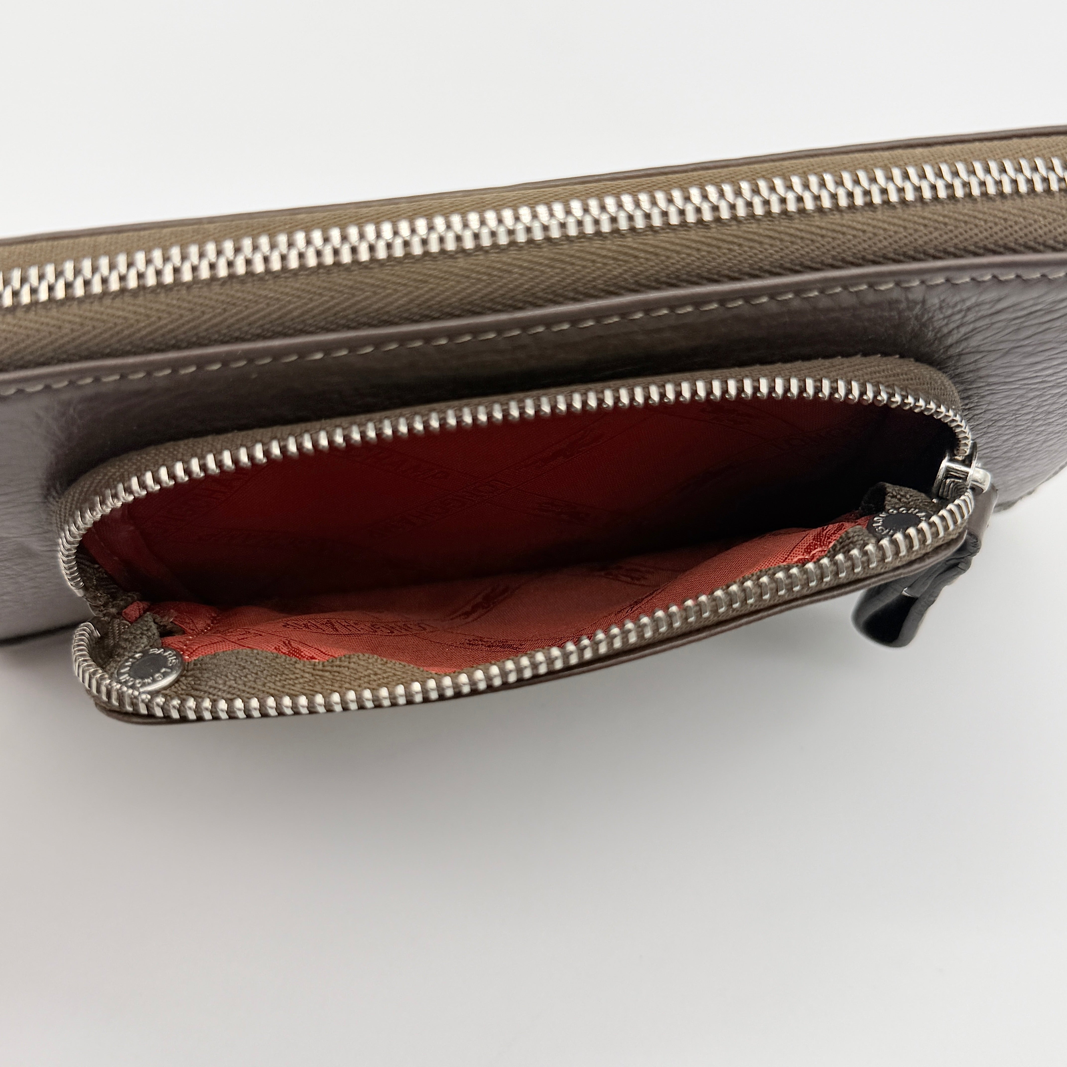 Longchamp Madeleine Zip Around Wallet Brown