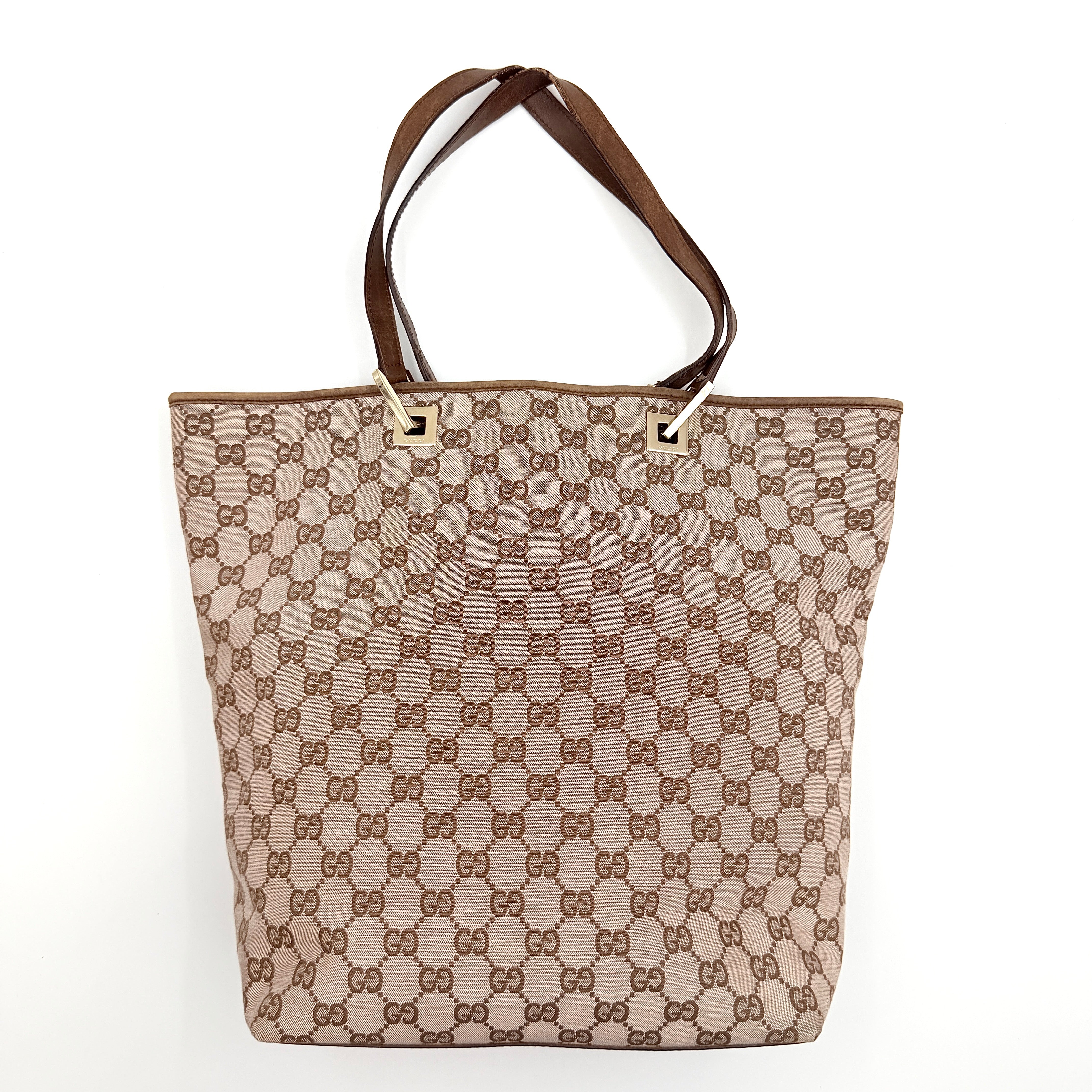Gucci GG Monogram Tote Bag Beige