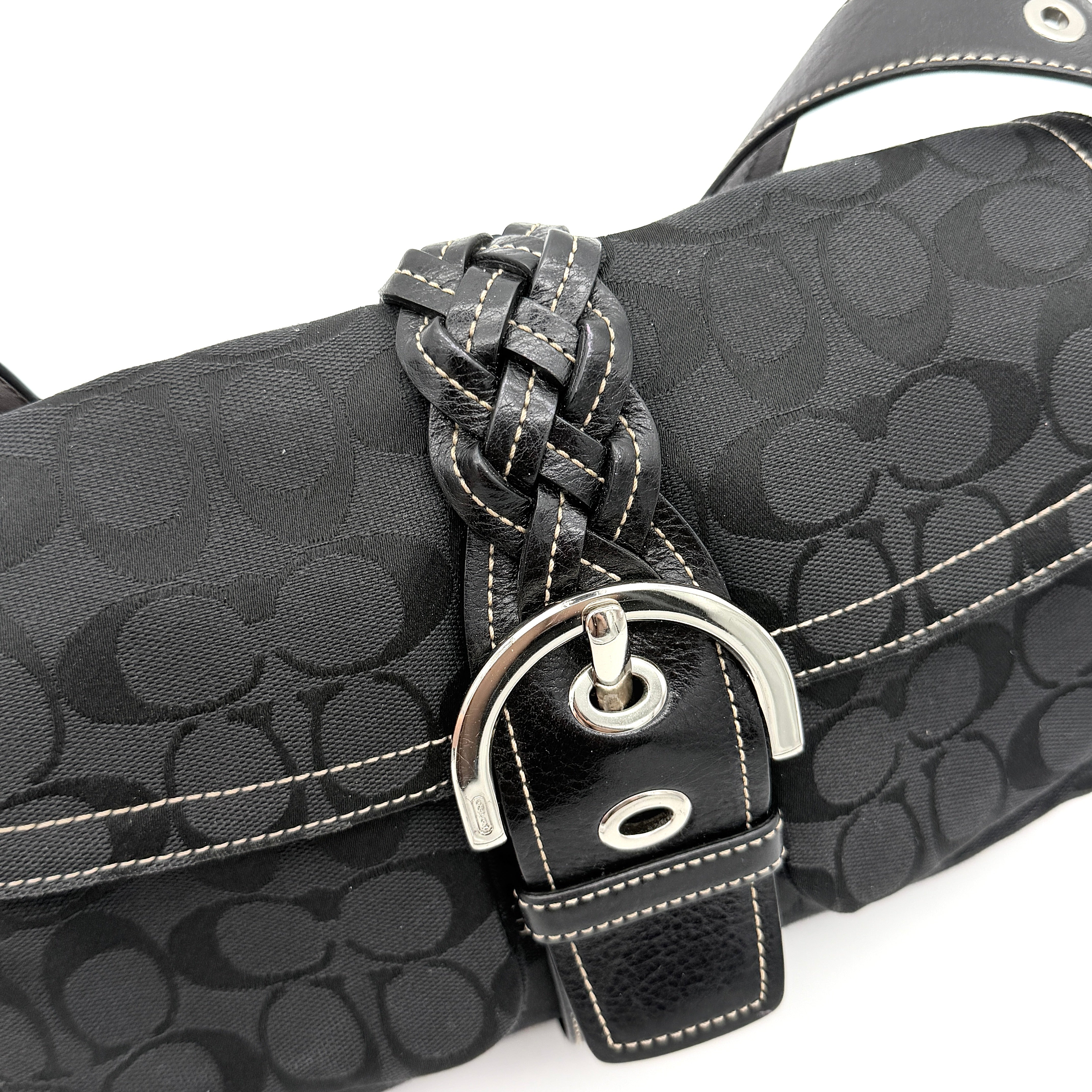 Coach Y2K Signature Soho Buckle Shoulder Bag Black