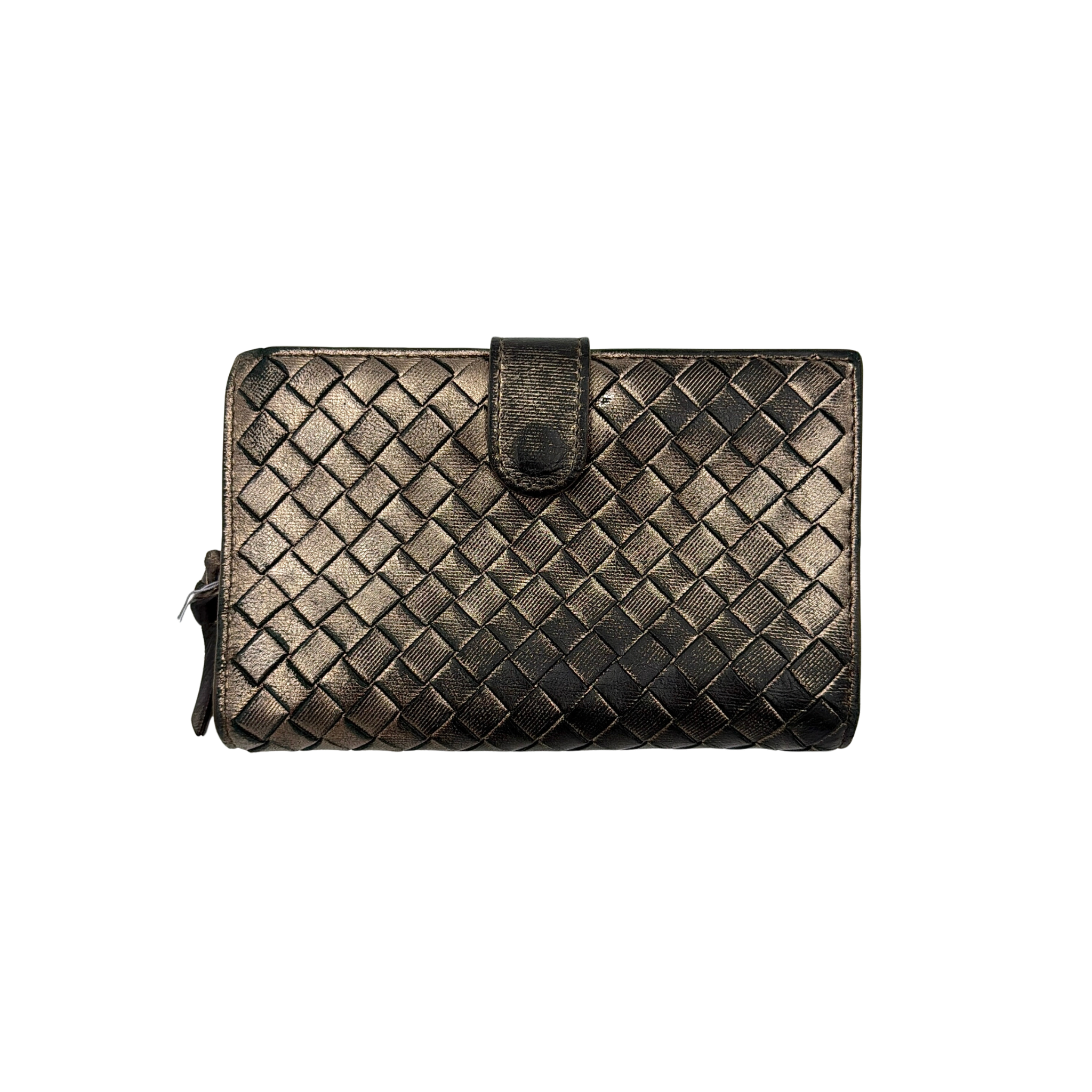 Bottega Veneta Intrecciato Metallic Leather Wallet