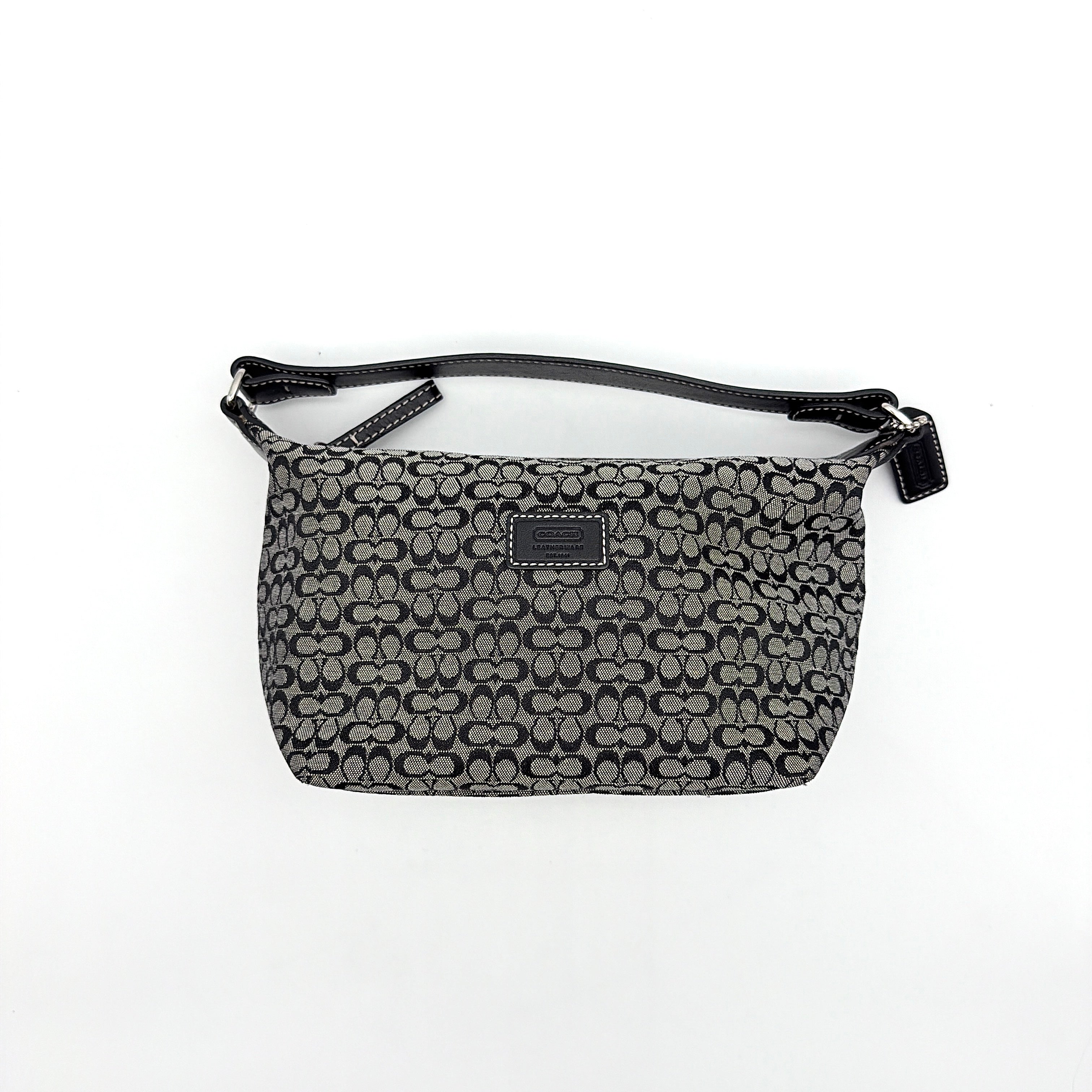 Coach Signature Mini Hobo Shoulder Bag Grey/Black