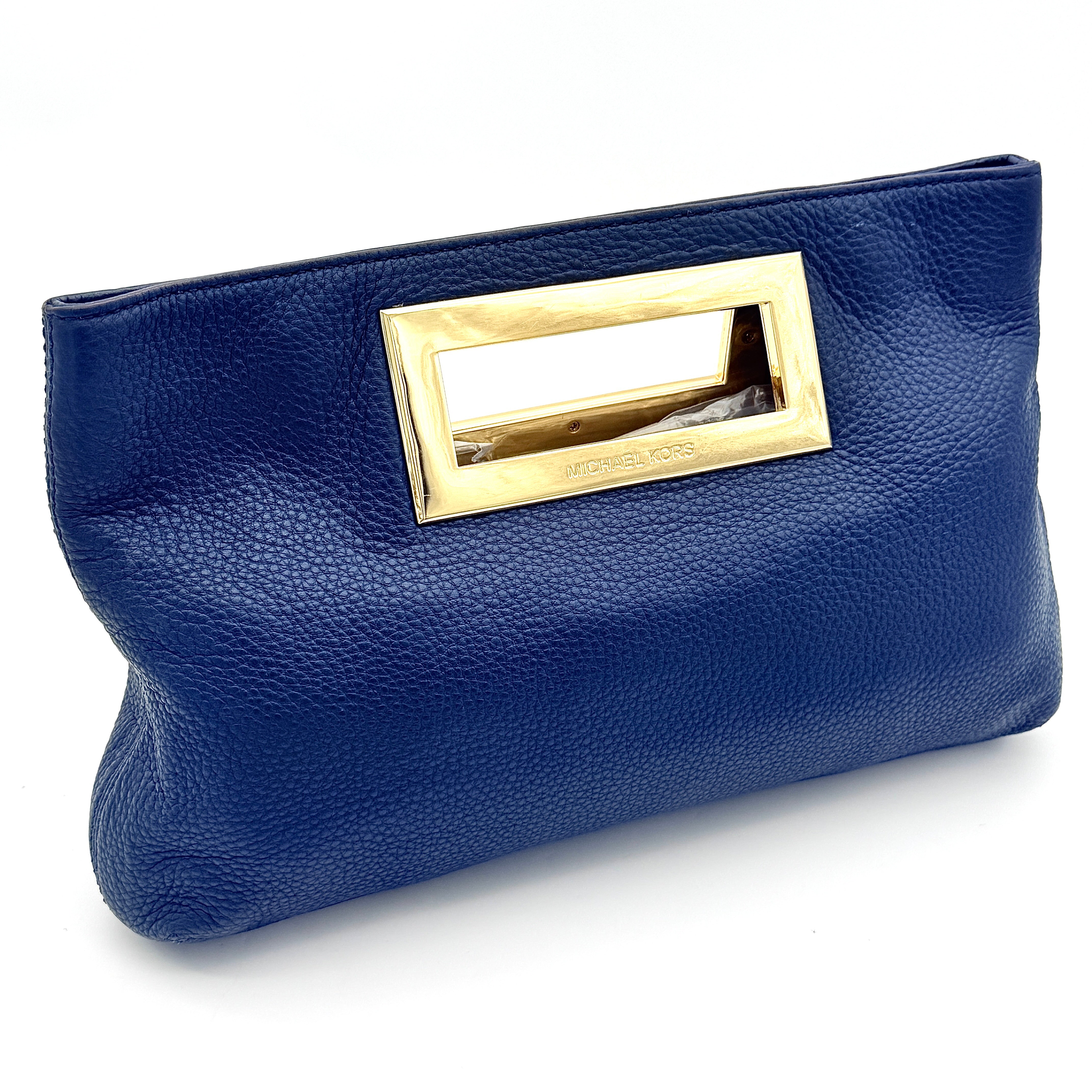 Michael Kors Berkley Clutch Bag Navy Blue