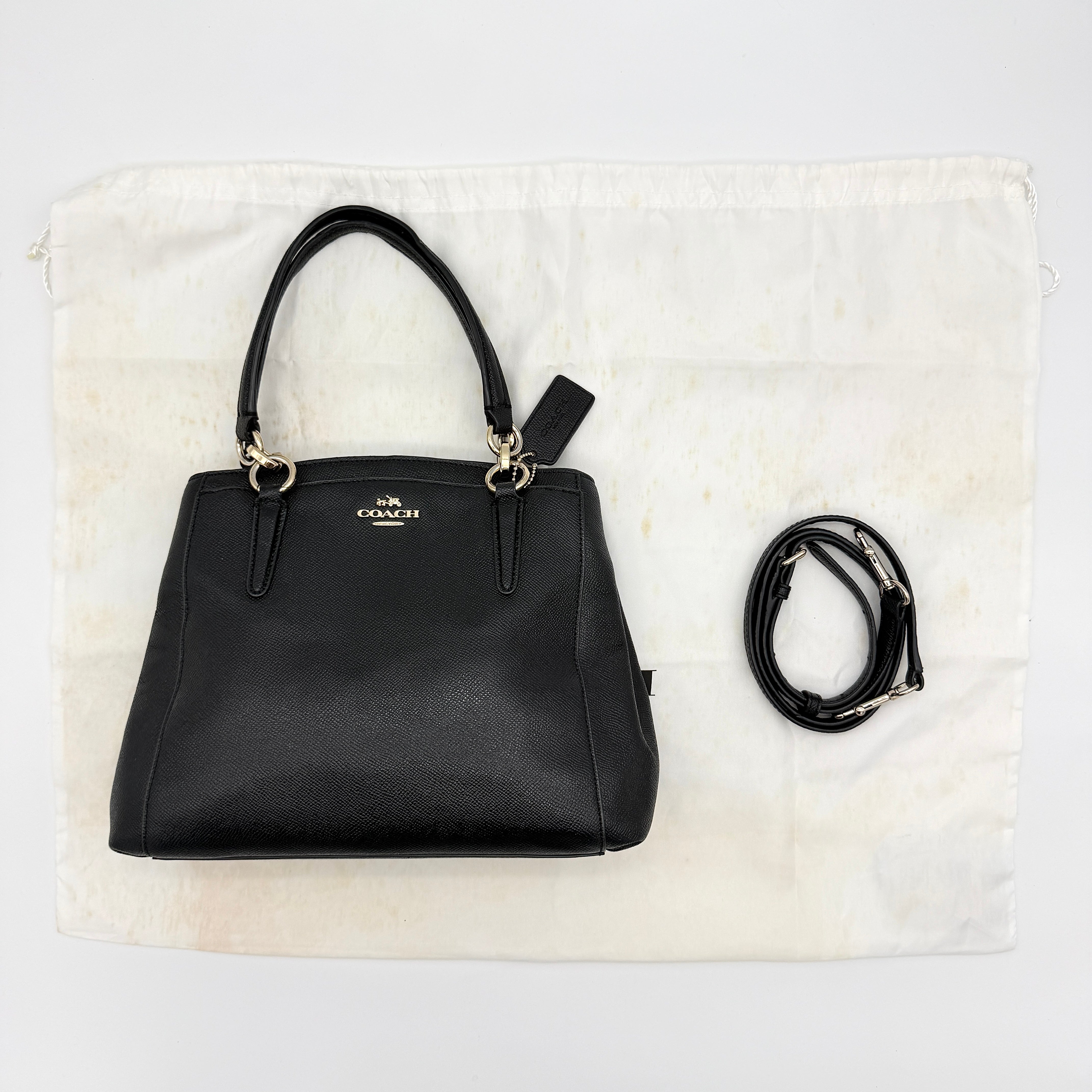 Coach 2Way Minetta Satchel Handbag Black
