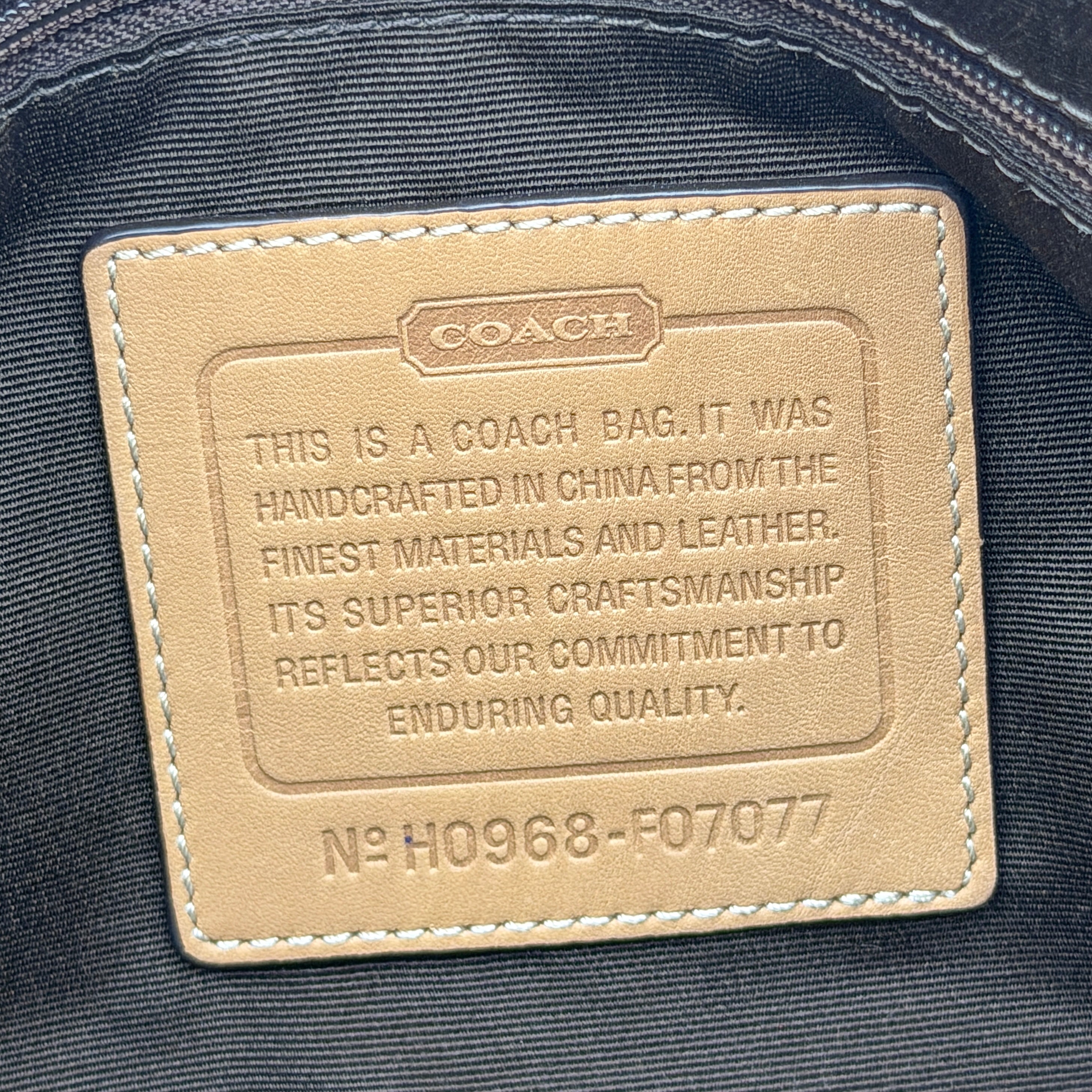 Coach 2Way Signature Sufflette Shoulder Bag Beige