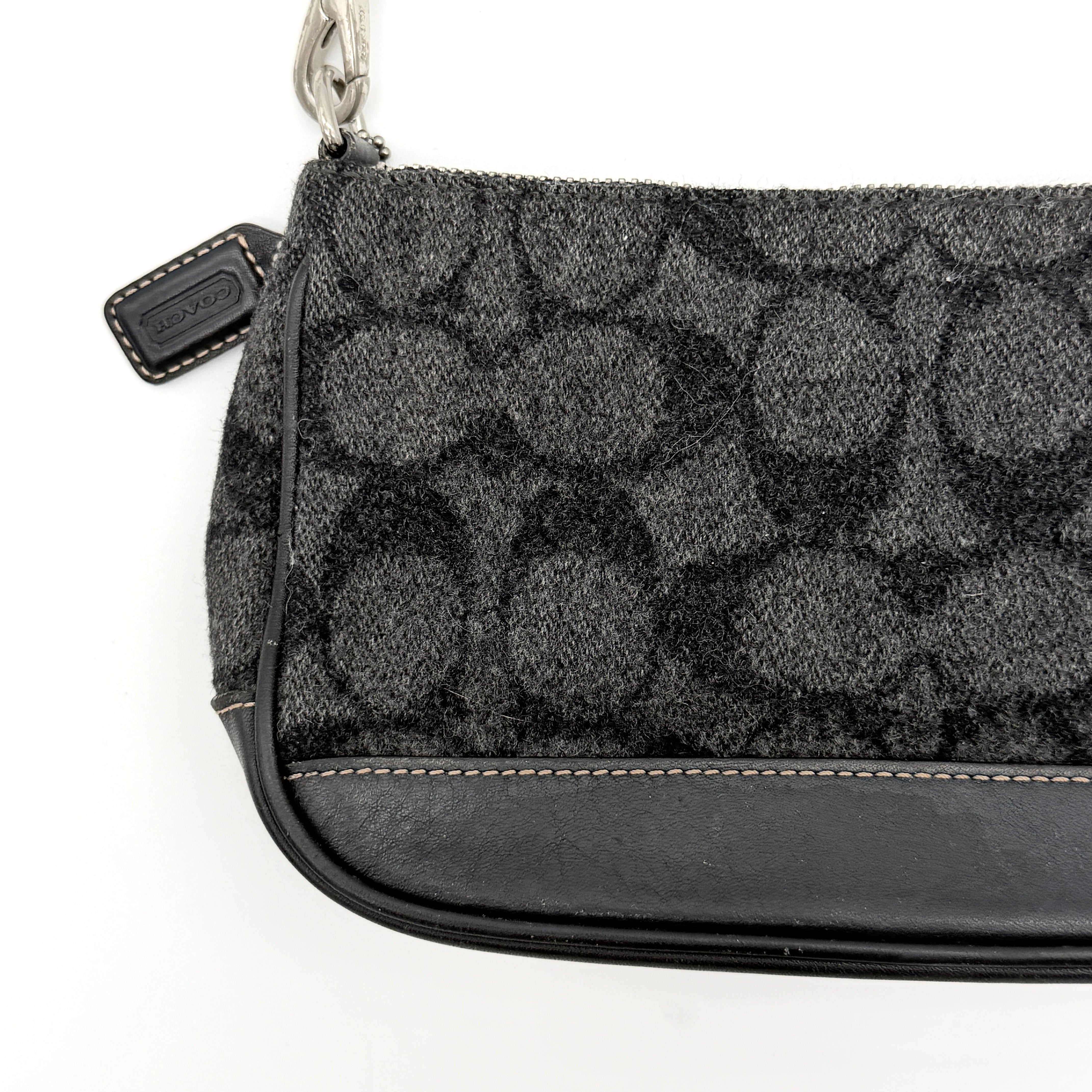 Coach Y2K Wool Demi Shoulder Bag Black/Grey