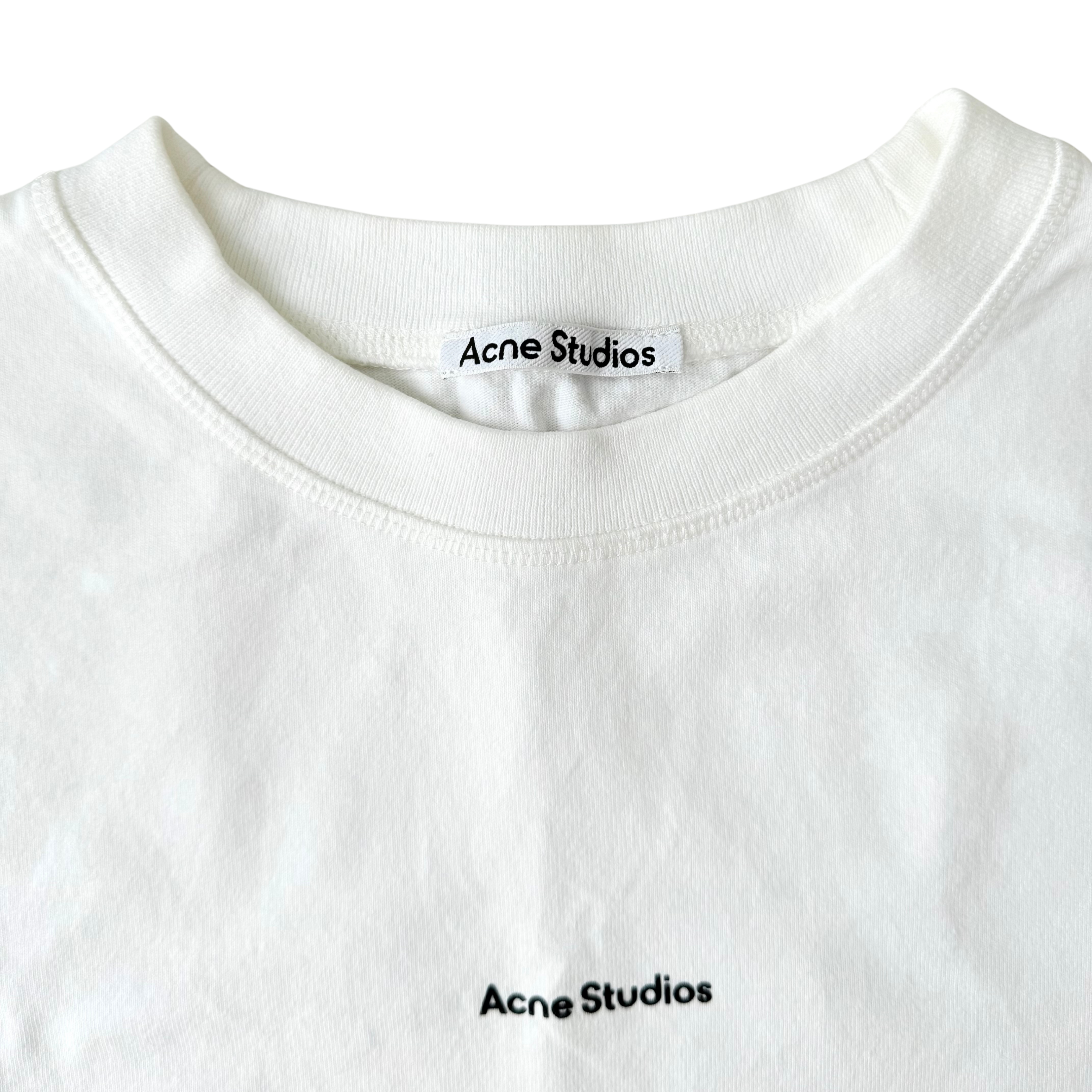 (XXS) Acne Studios Logo T-shirt Optic White