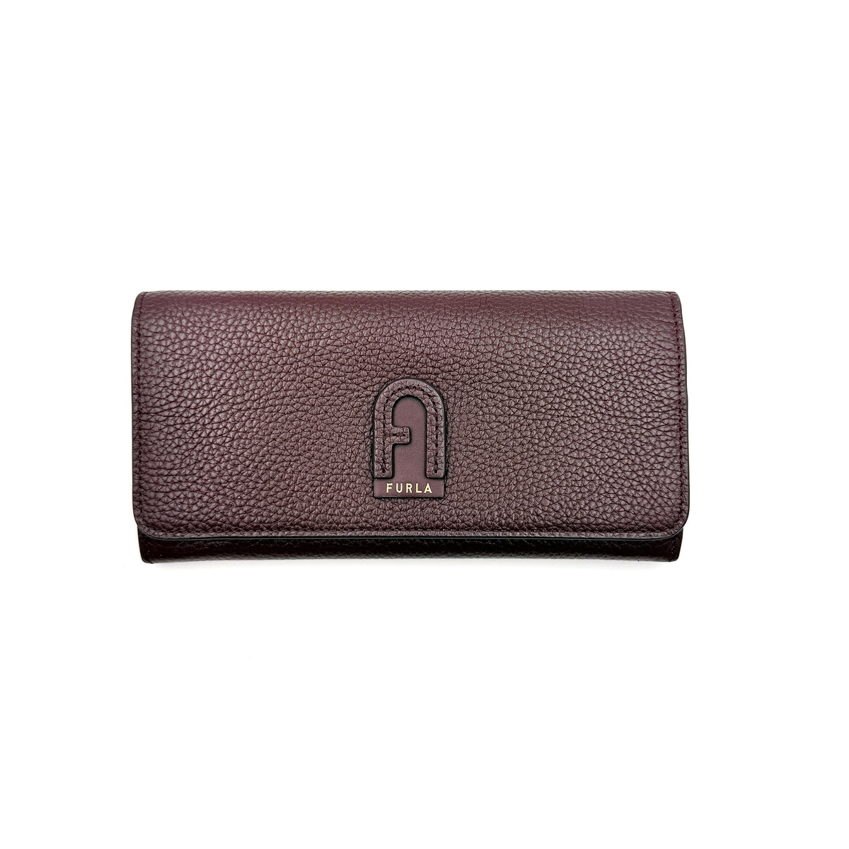Furla Dafne Leather Long Wallet Burgundy