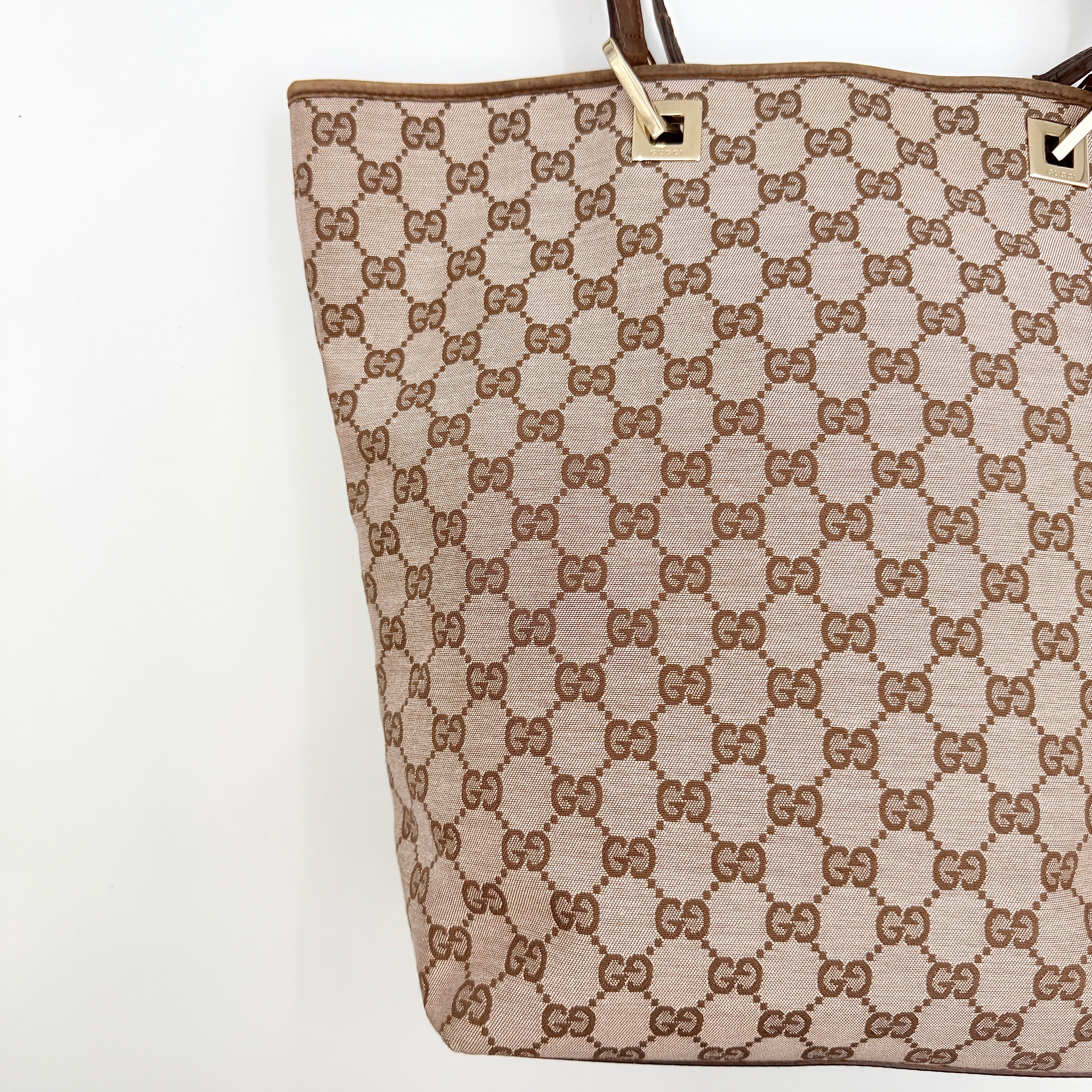 Gucci GG Monogram Tote Bag Beige