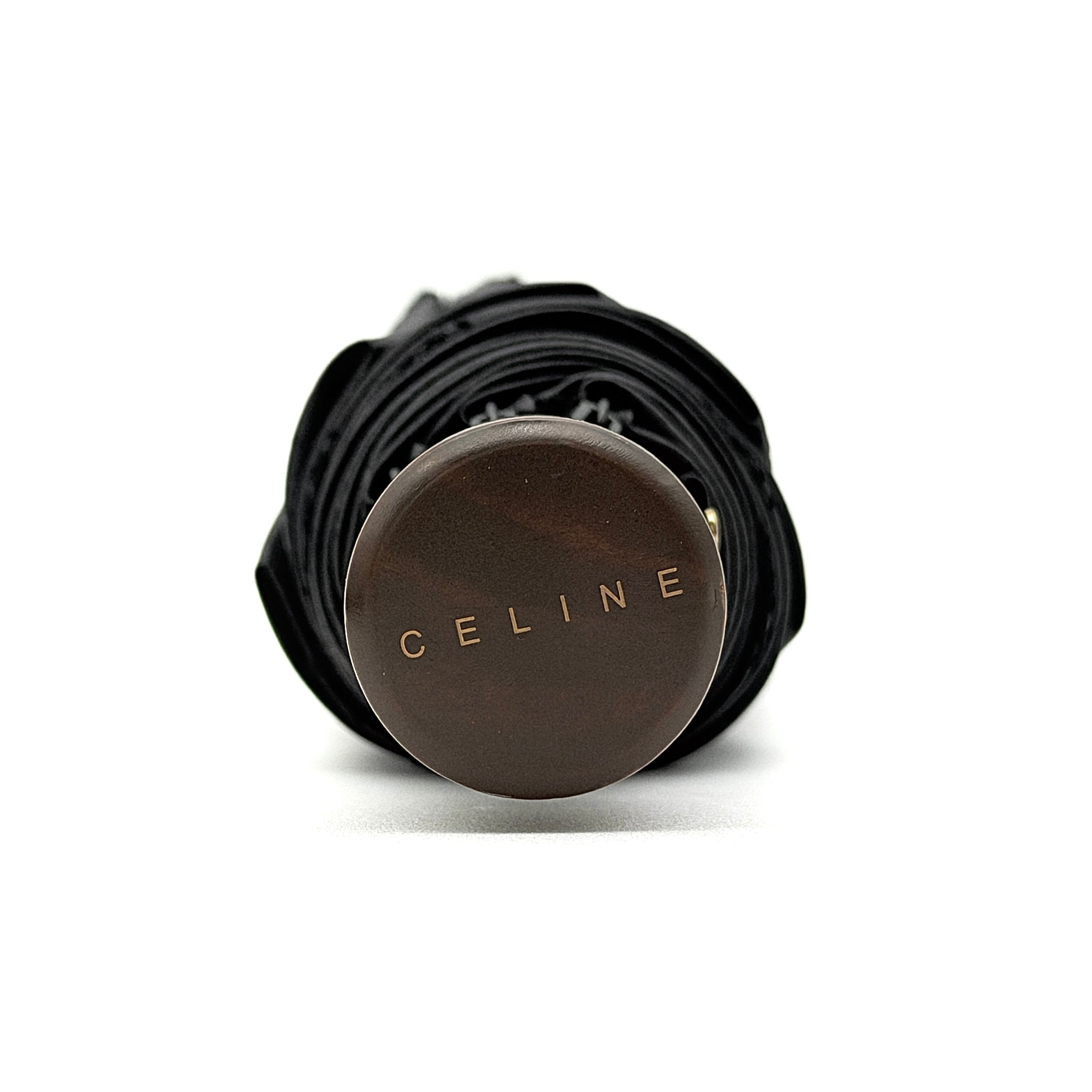 Celine Triomphe Monogram Umbrella Black