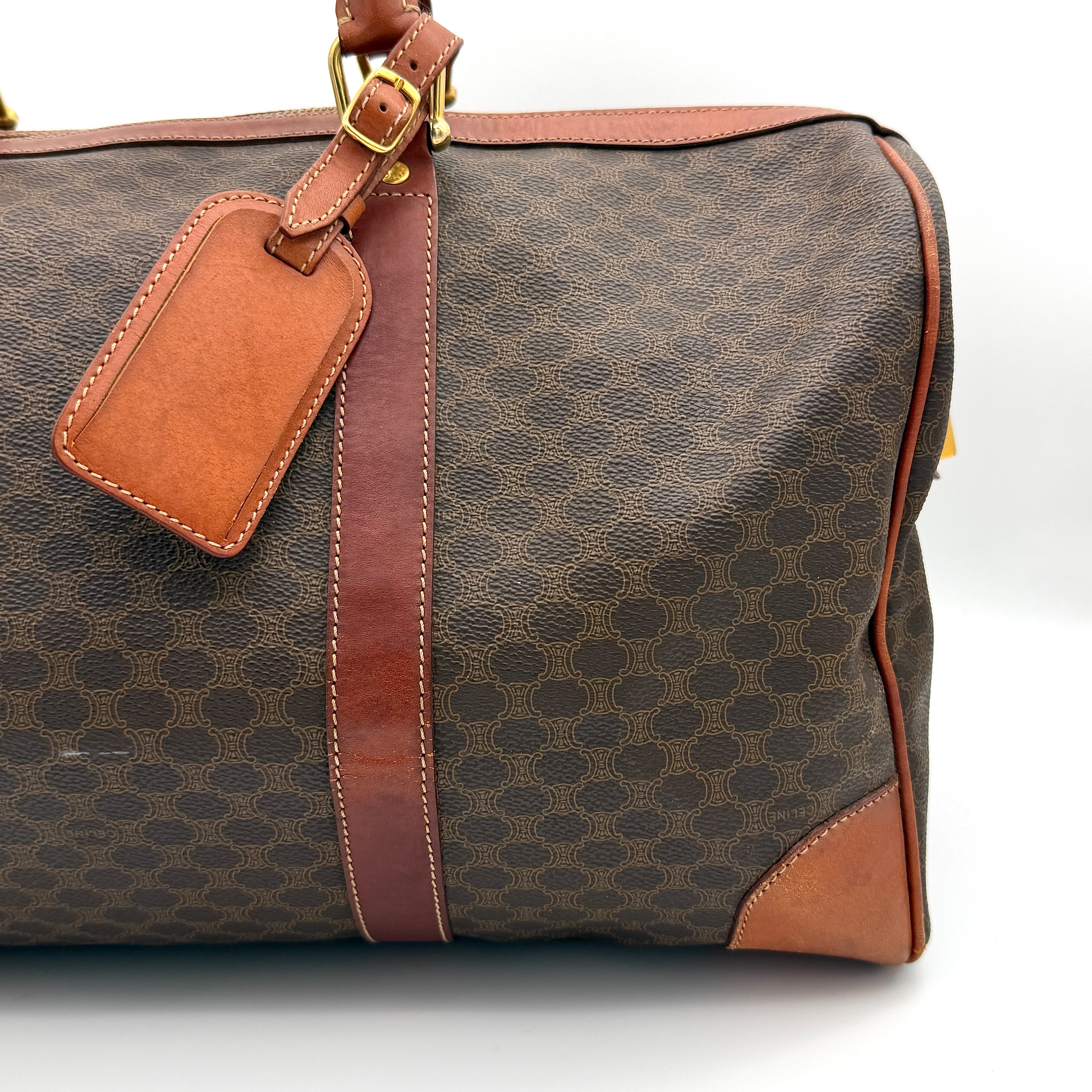 Celine Macadam Triomphe Duffle Bag Brown
