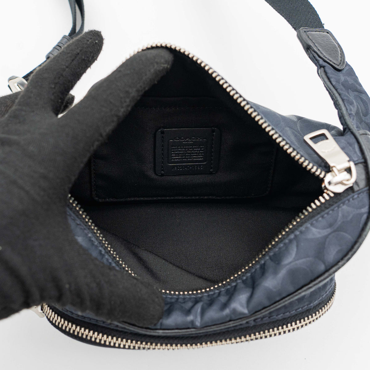 Coach Court Belt Bag Navy Blue