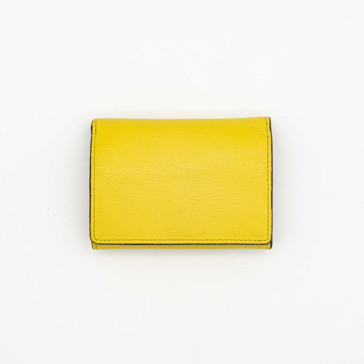 Furla Babylon Compact Leather Trifold Wallet Yellow