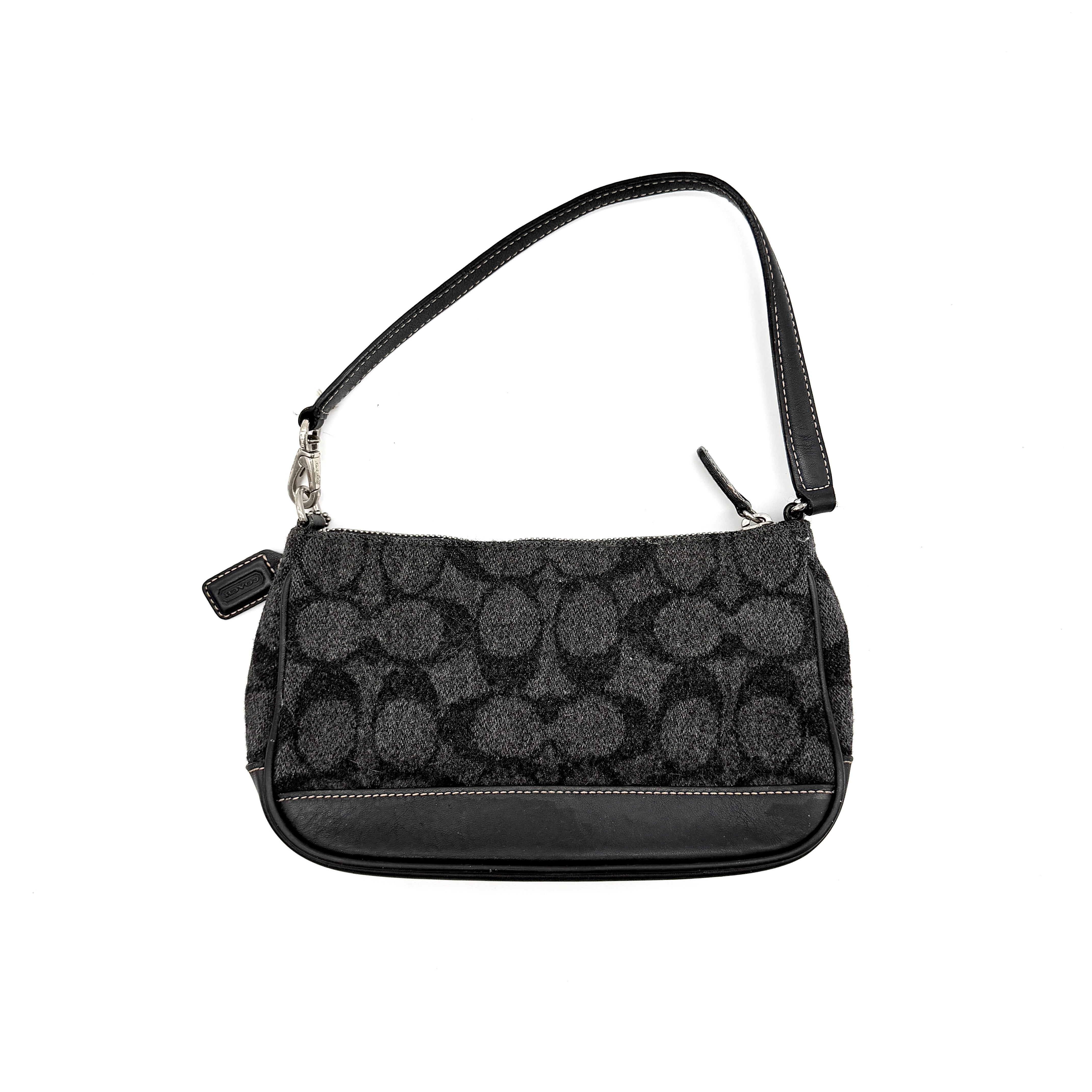 Coach Y2K Wool Demi Shoulder Bag Black/Grey