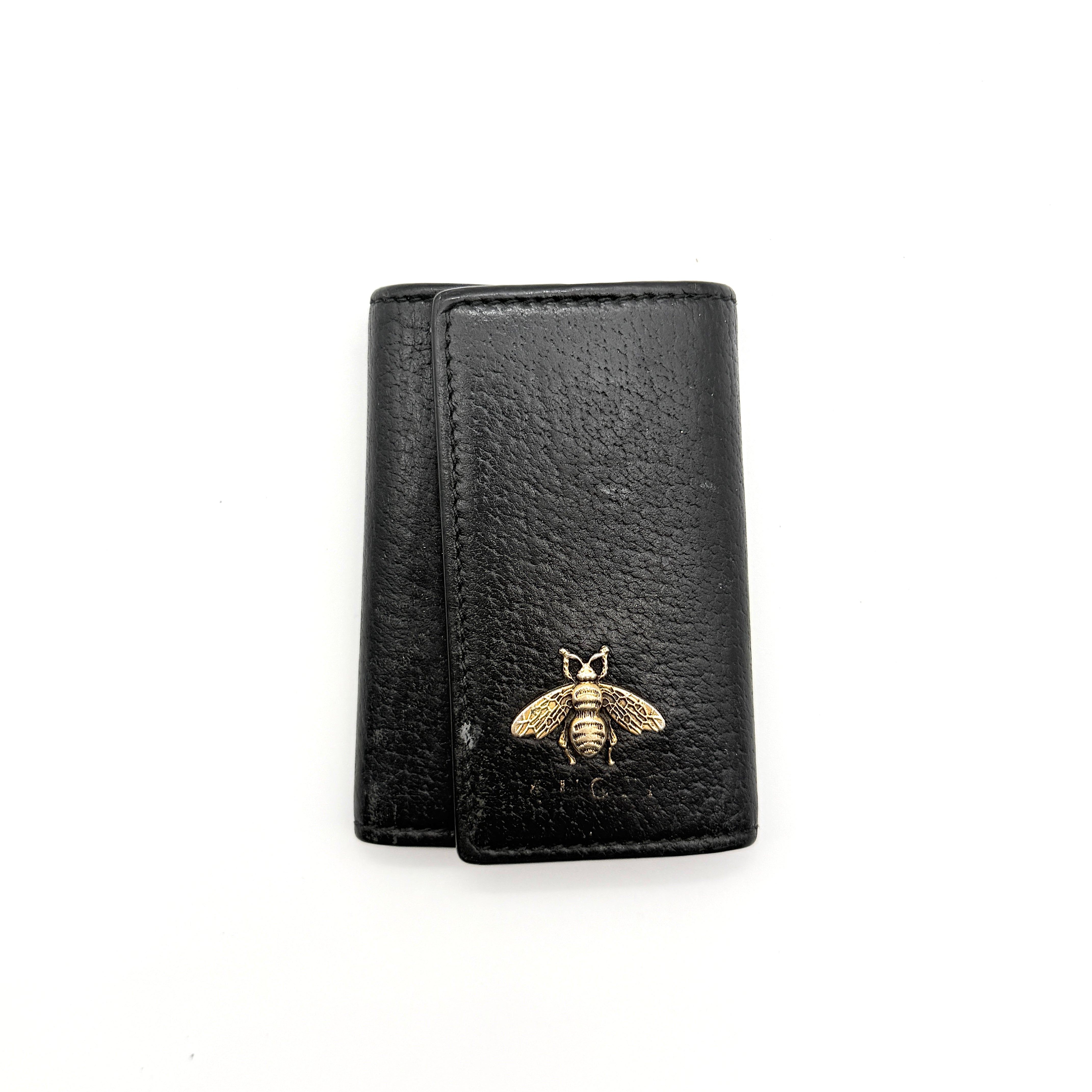 Gucci Animalier Bee Key Case Black/Gold