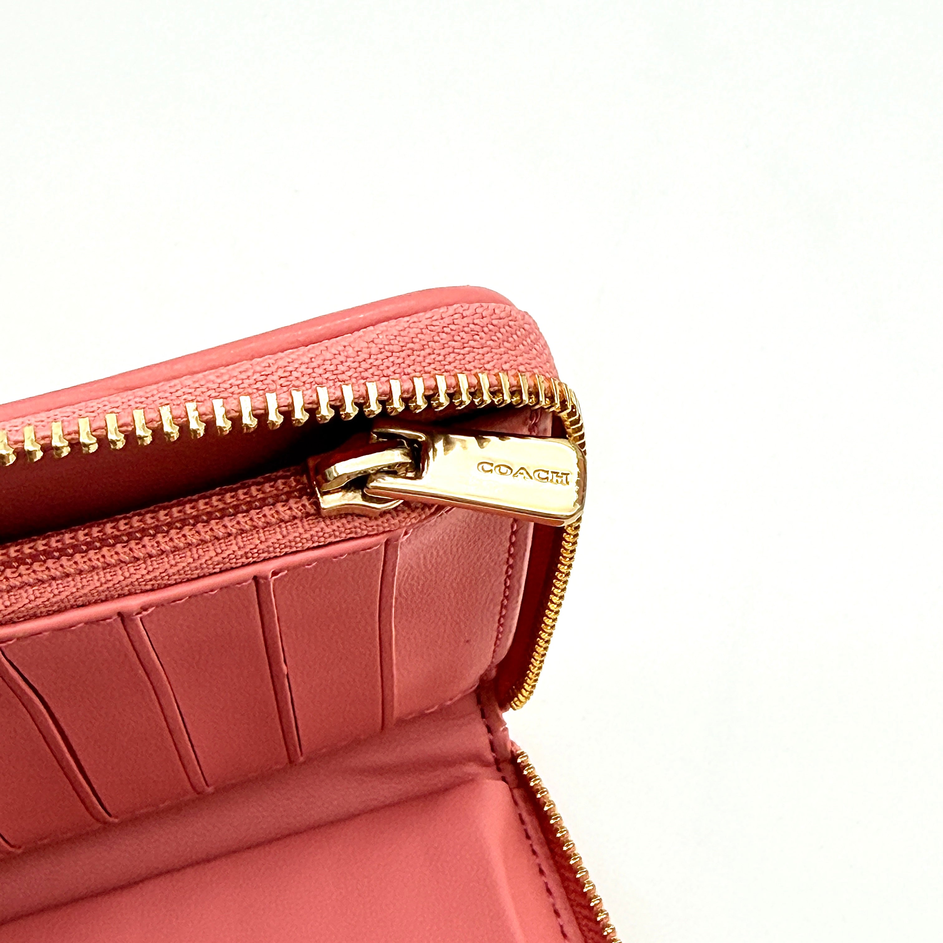 Coach Plaid Dempsey Wristlet Phone Wallet Multi Pink