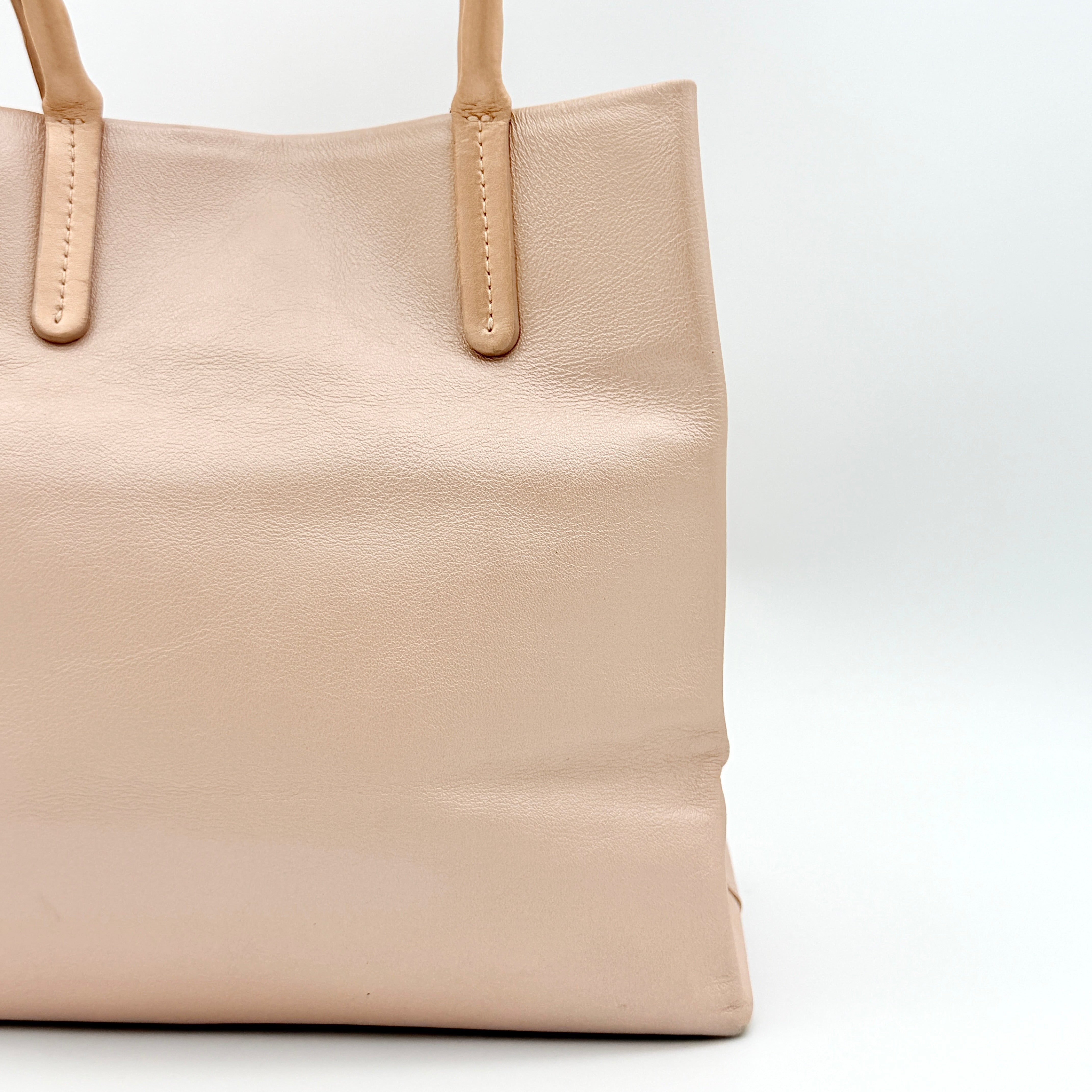 Furla Leather Mini Tote Bag Beige