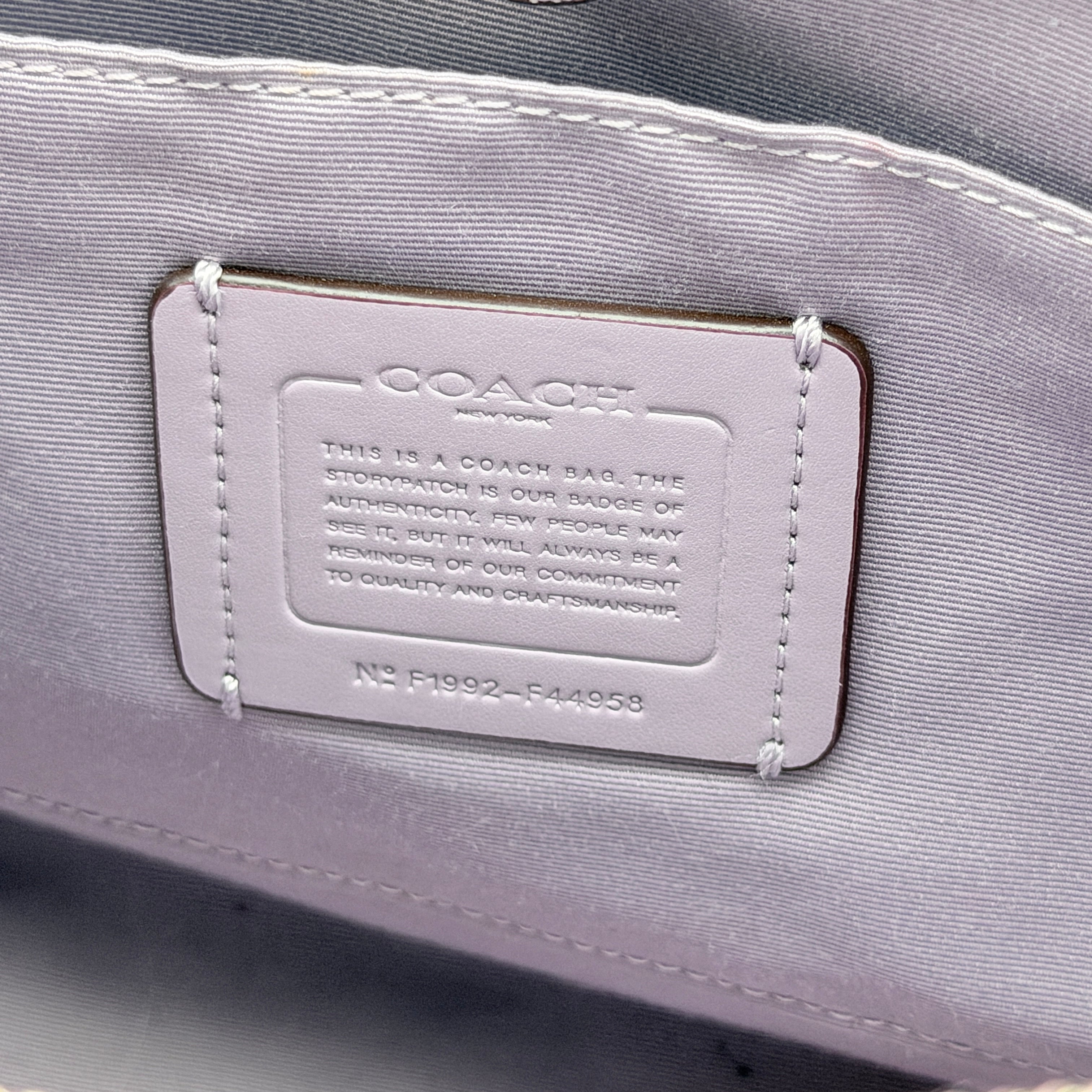 Coach 2Way Surrey Carryall Handbag Lilac Purple