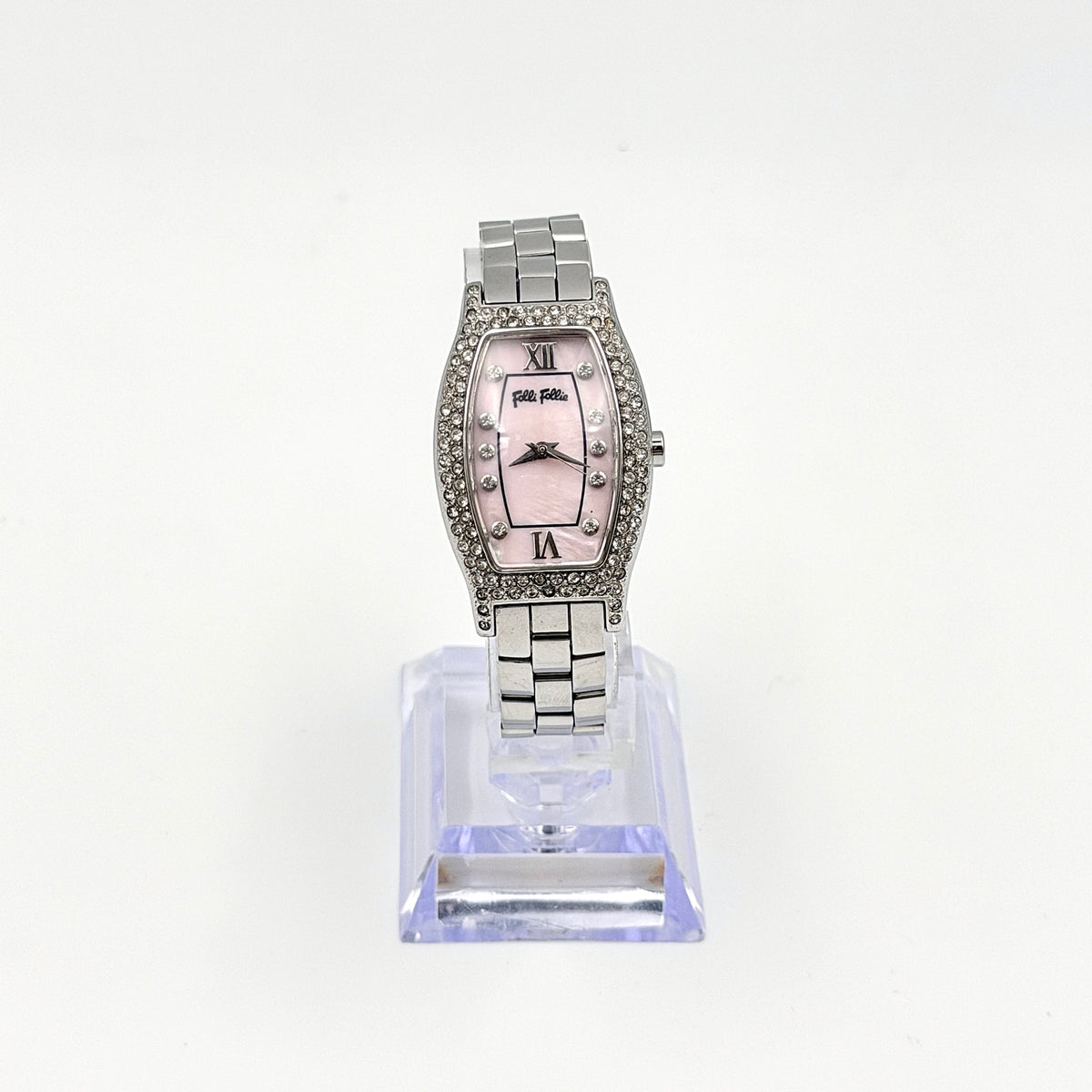 Folli Follie Crystal WF6A063BS Pink Dial Stainless Steel Watch