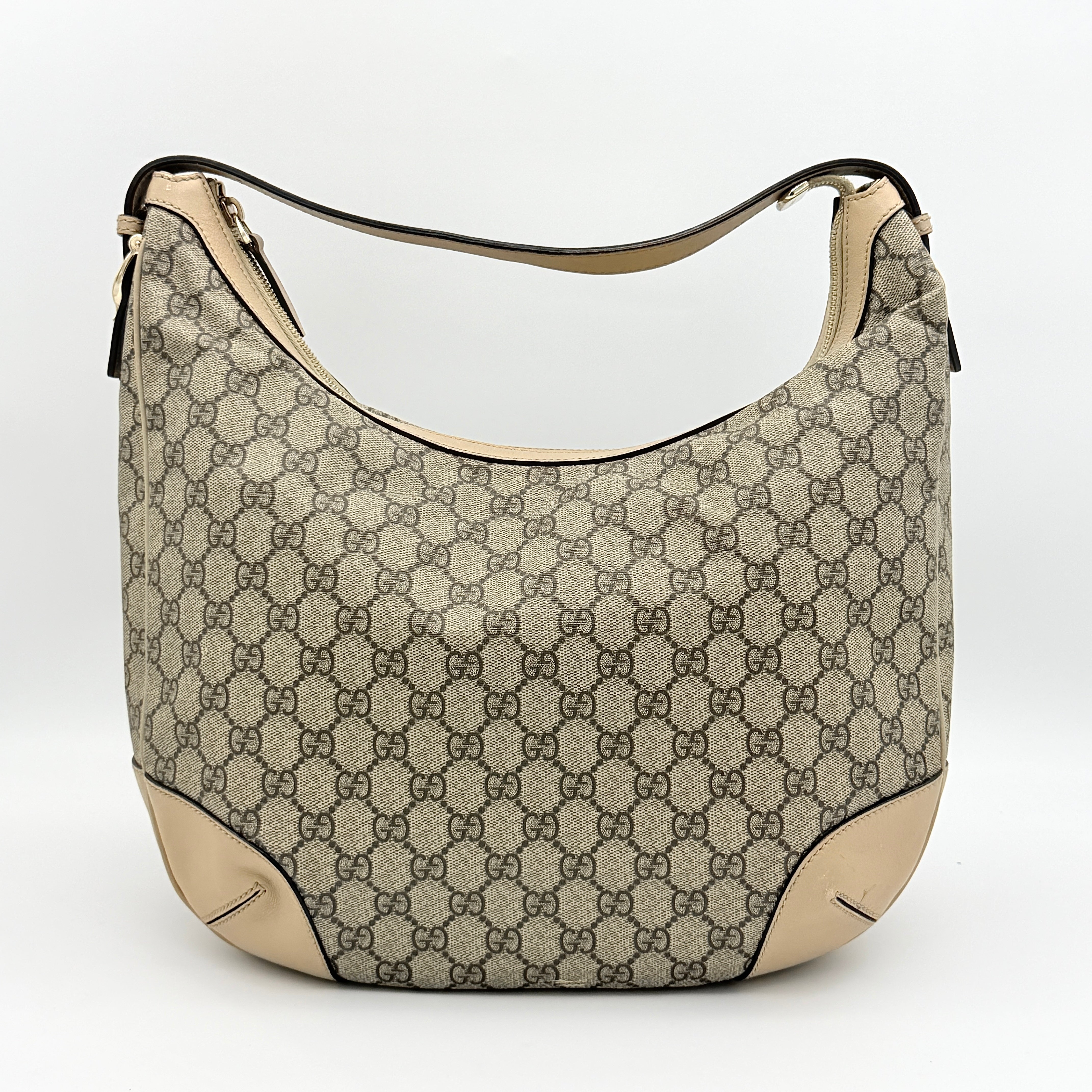 Gucci GG Monogram Nice Hobo Shoulder Bag Beige