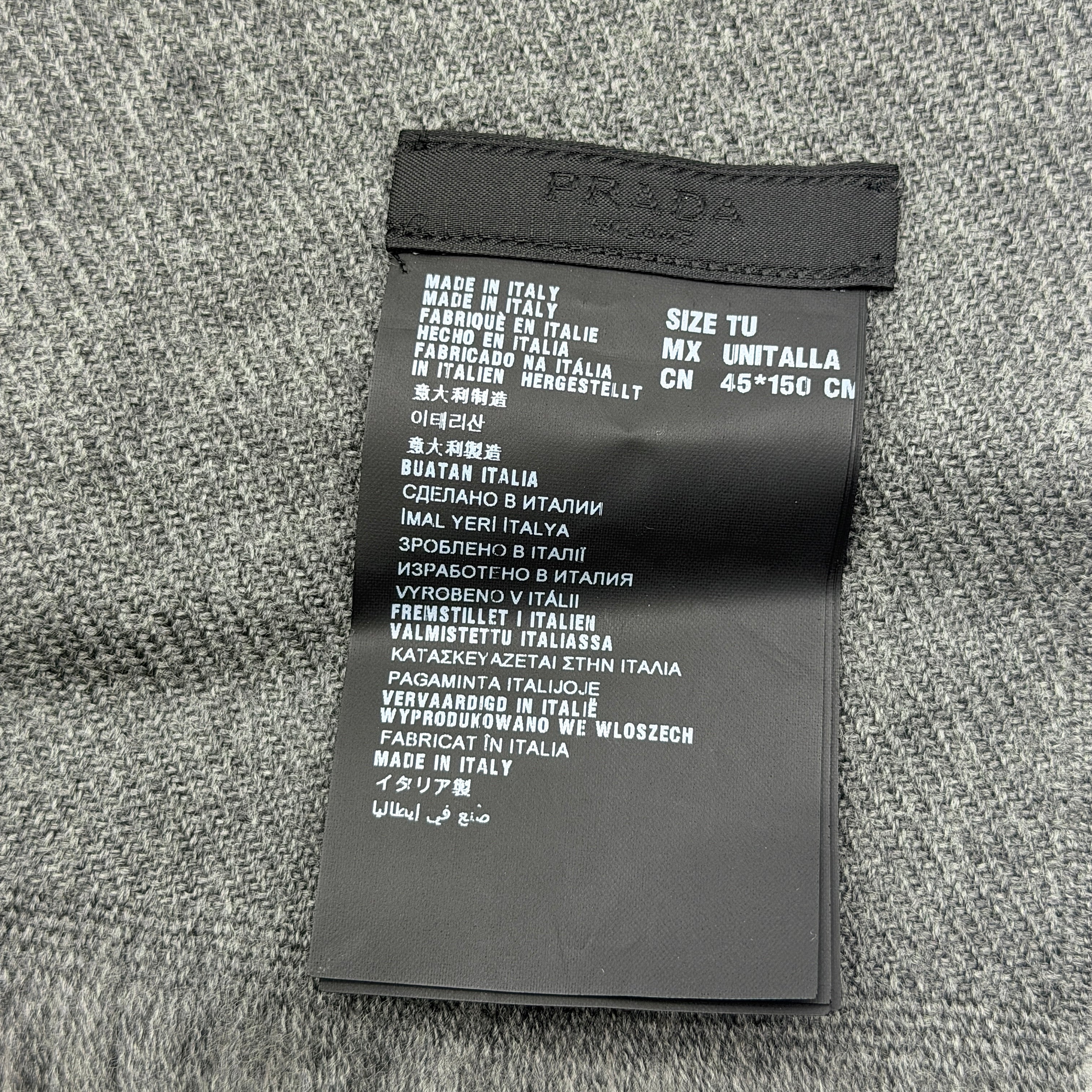 Prada Wool Scarf Grey