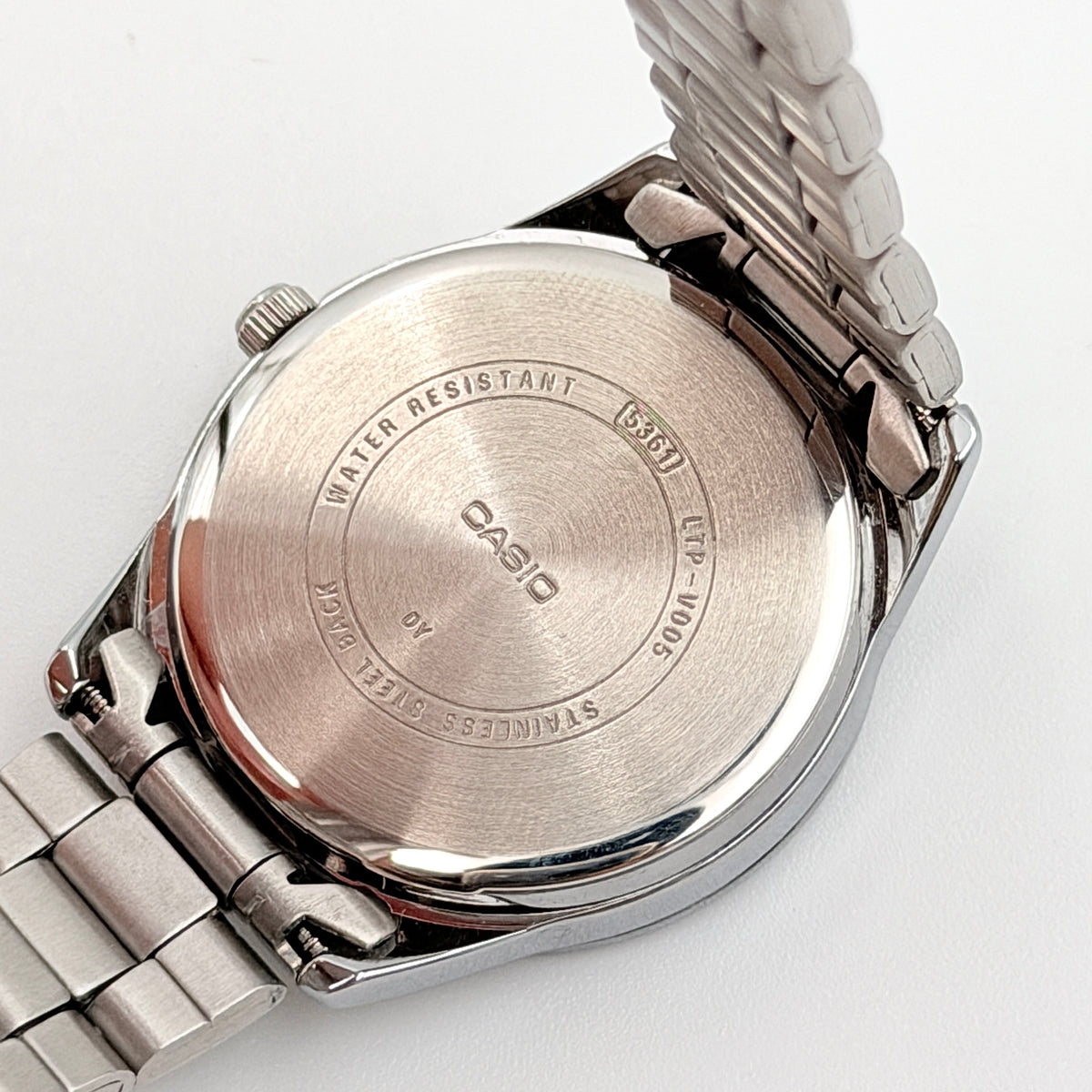 Casio LTP-V005 Pink Dial Stainless Steel Watch