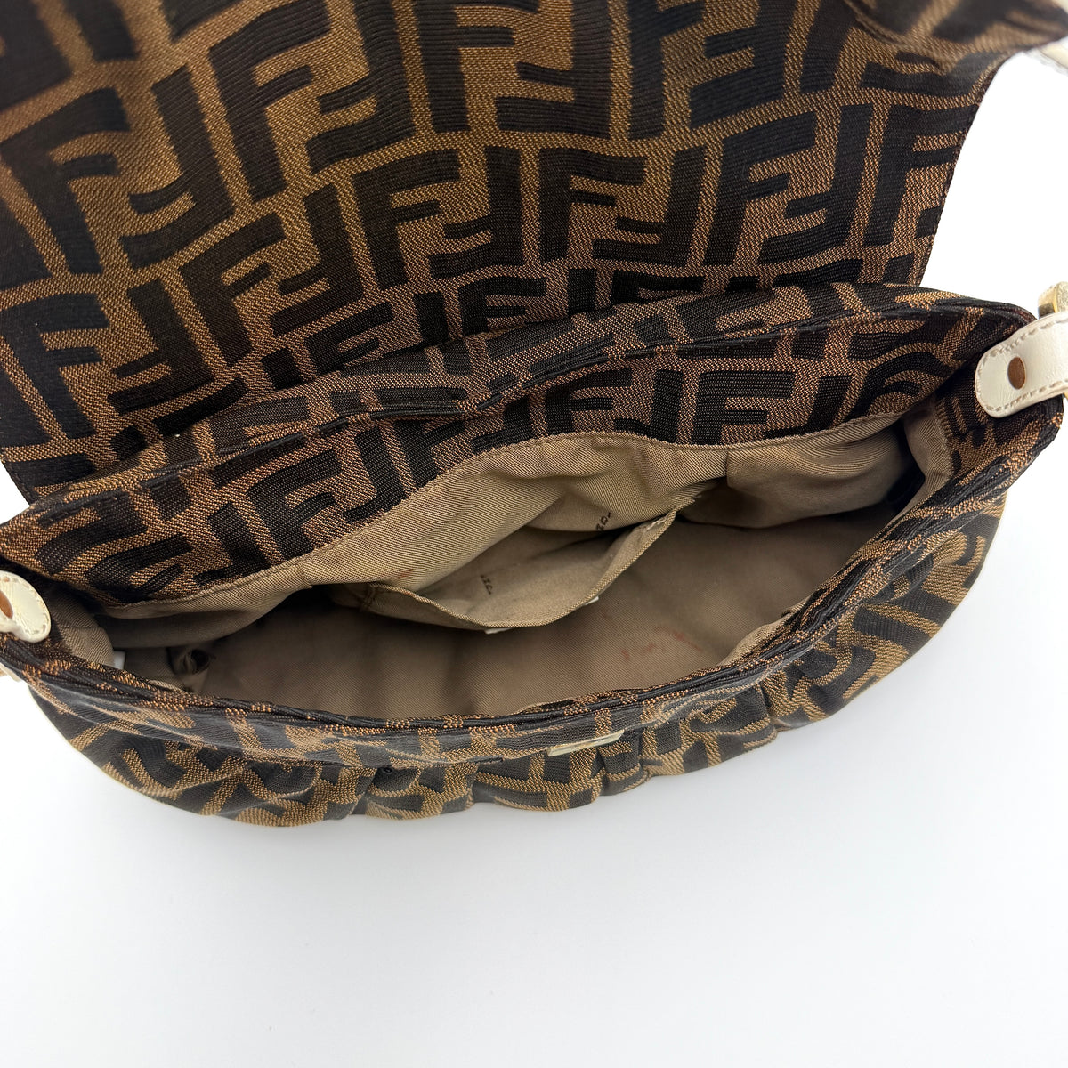 Fendi FF Zucca Chef Shoulder Bag Brown