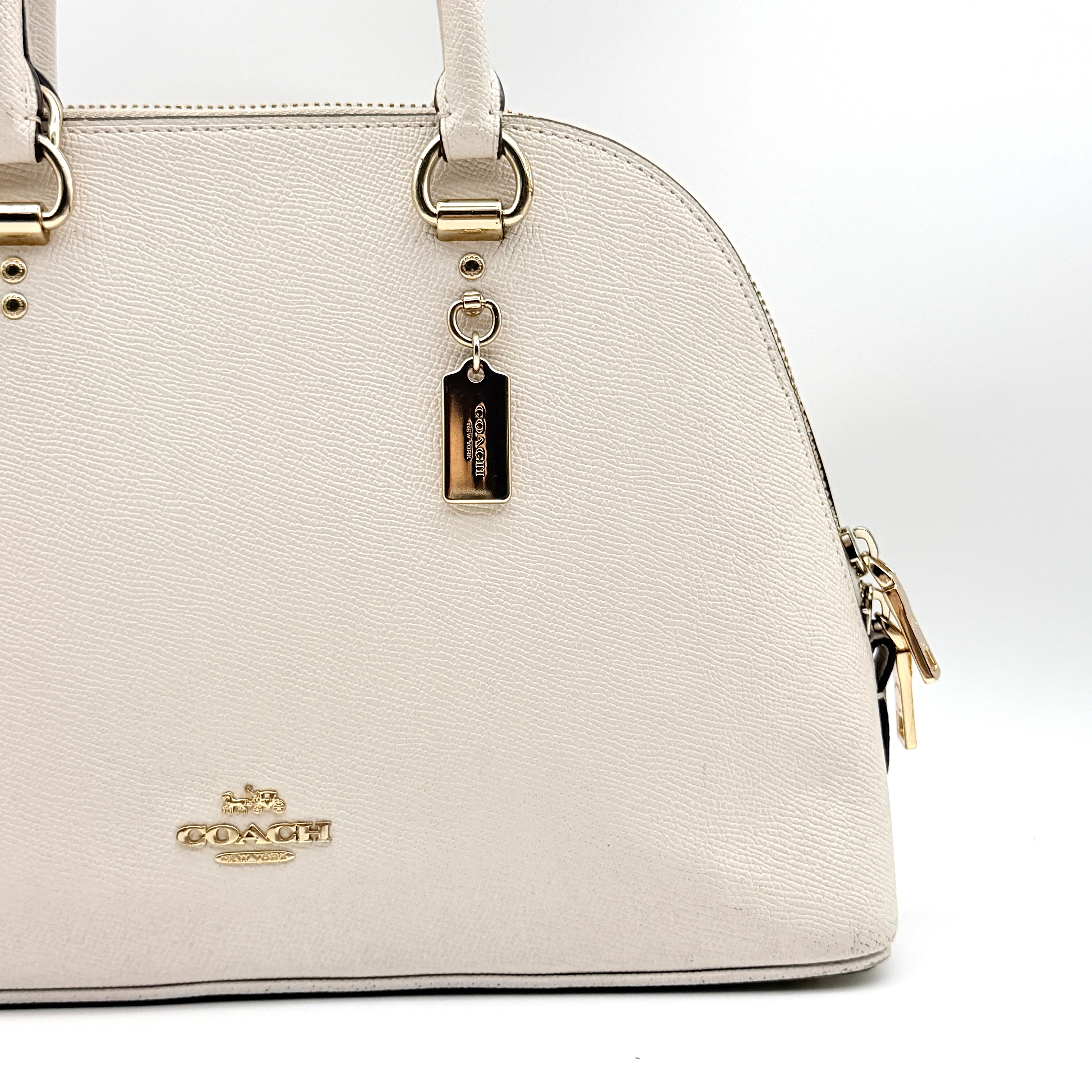Coach Katy Satchel Handbag Ivory