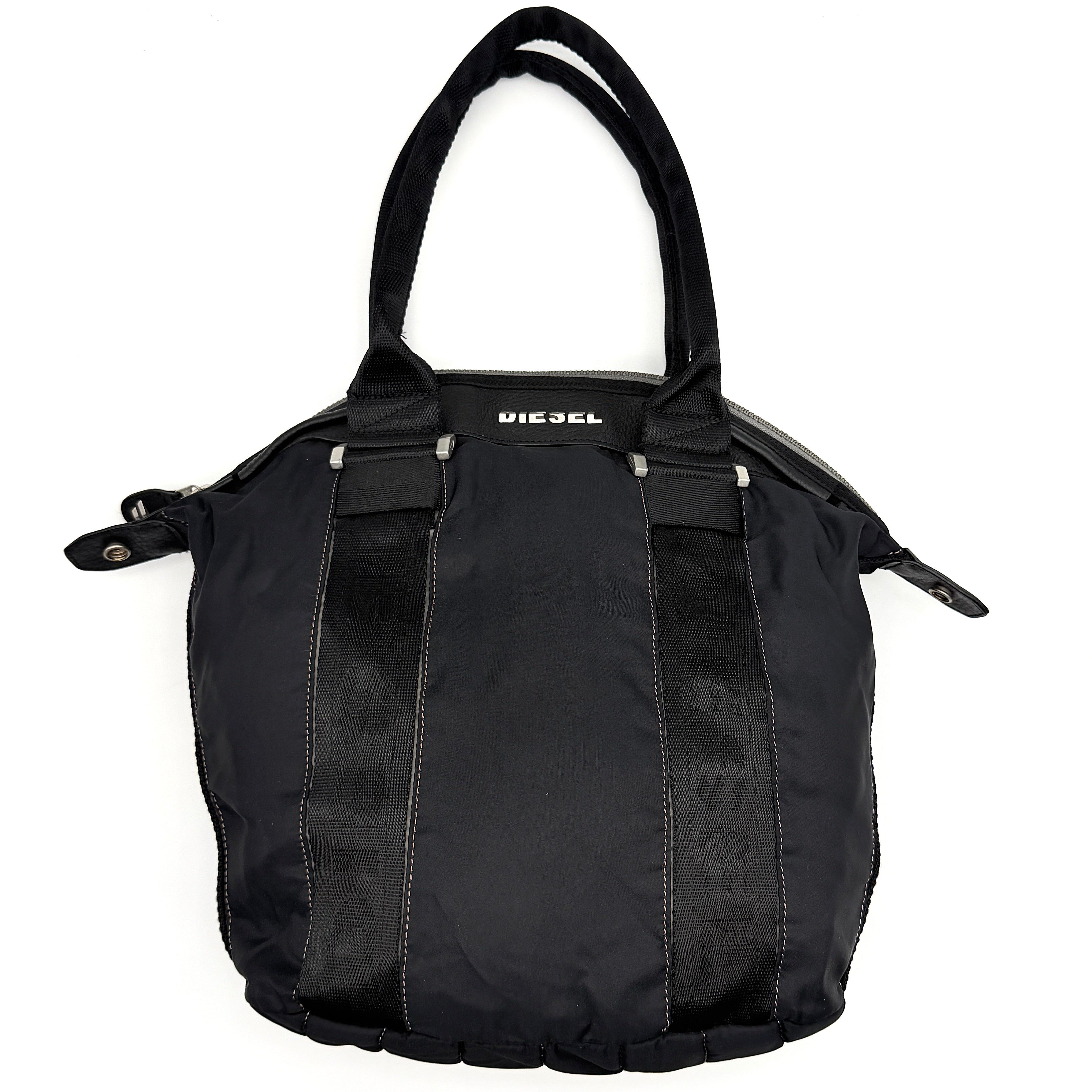 Diesel Y2K Nylon Shoulder Bag Black