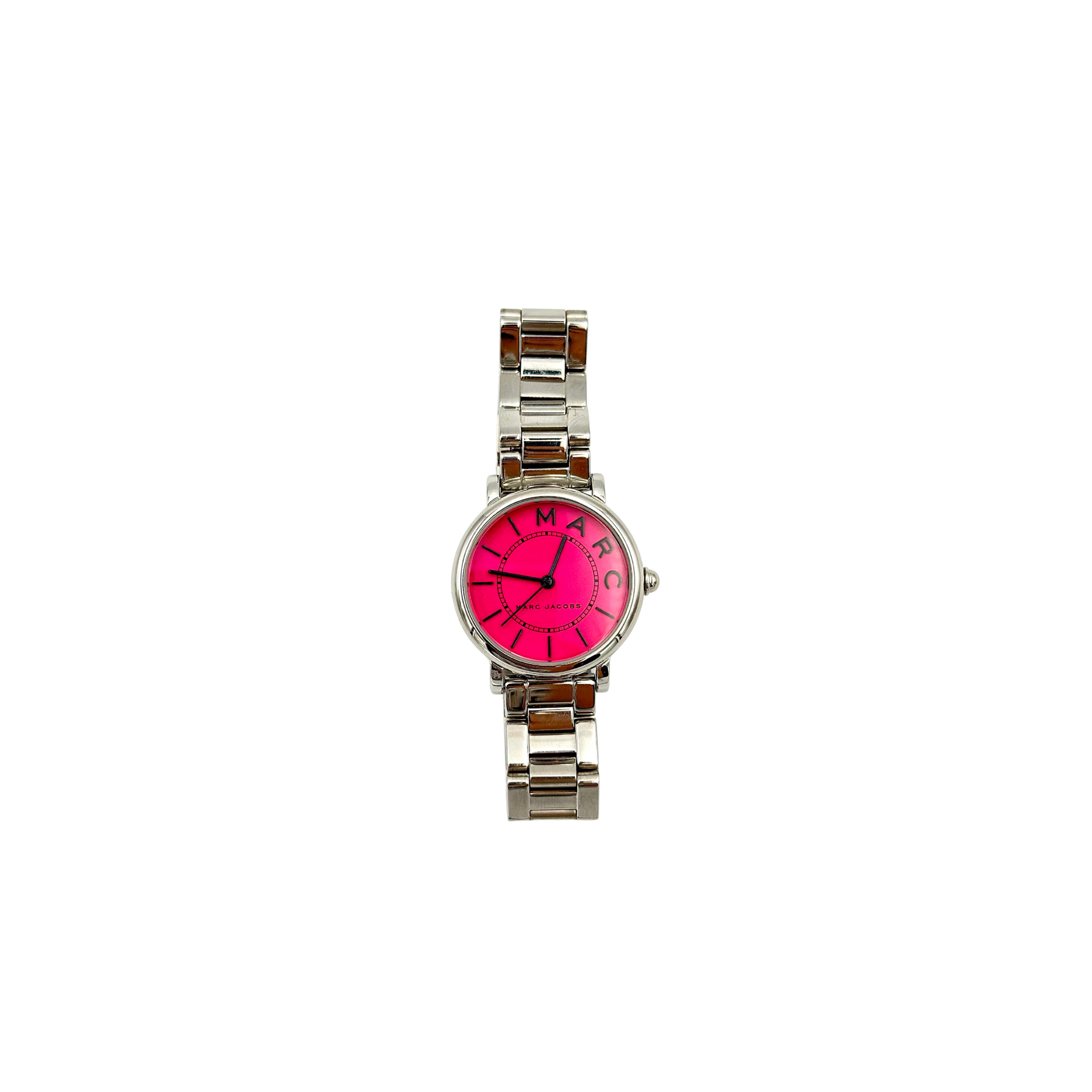 Marc Jacobs Roxy Fuchsia Dial Stainless Steel Watch