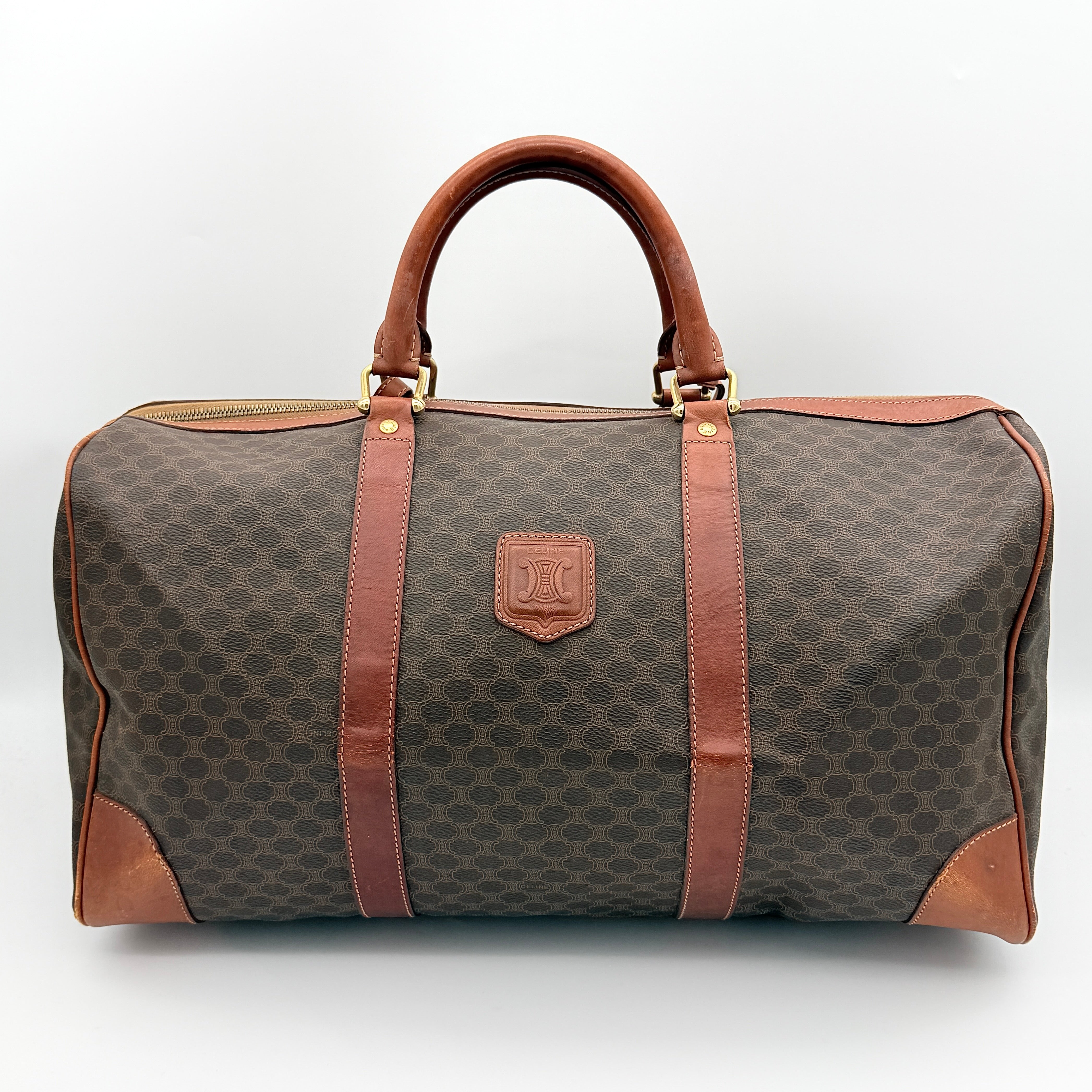Celine Macadam Triomphe Duffle Bag Brown
