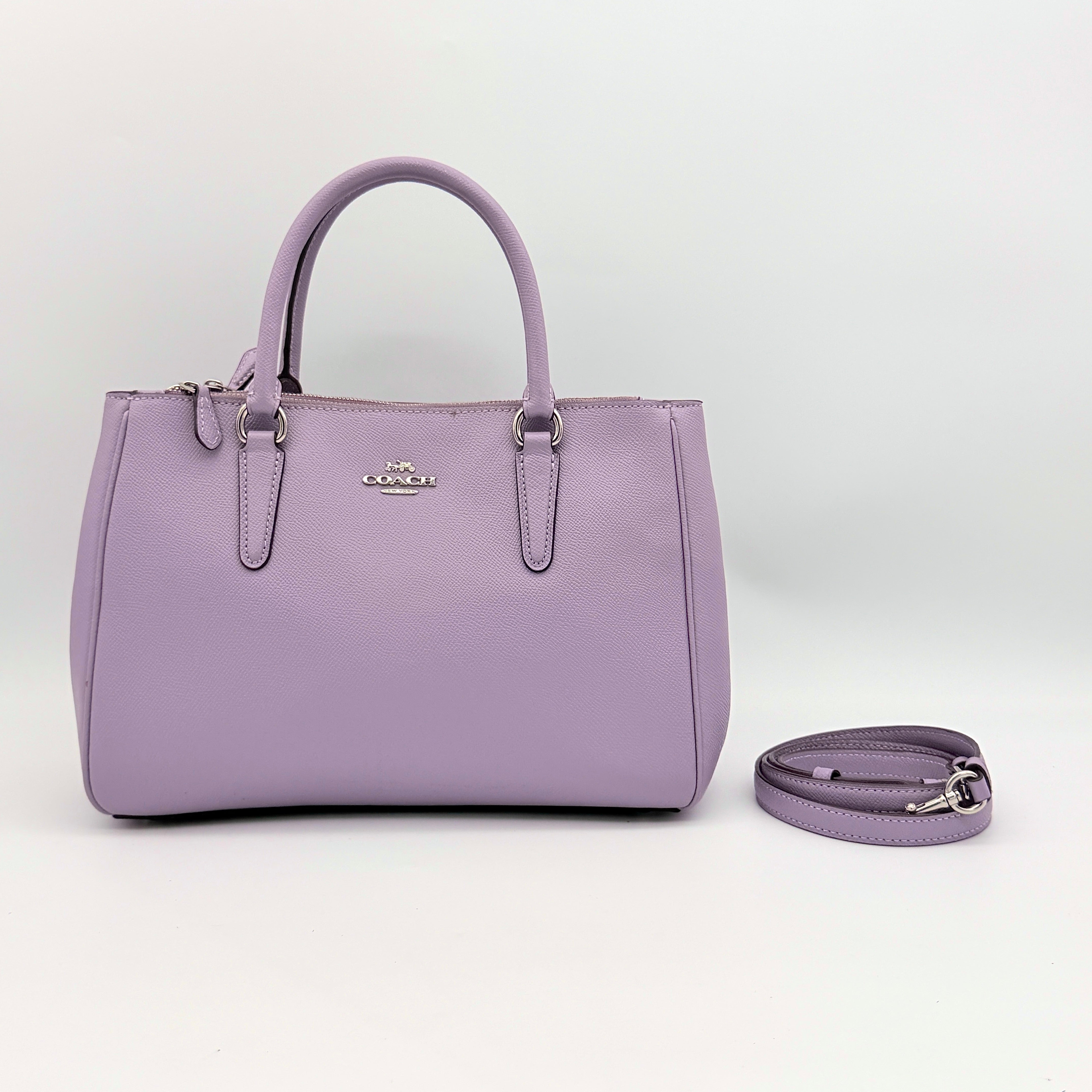 Coach 2Way Surrey Carryall Handbag Lilac Purple