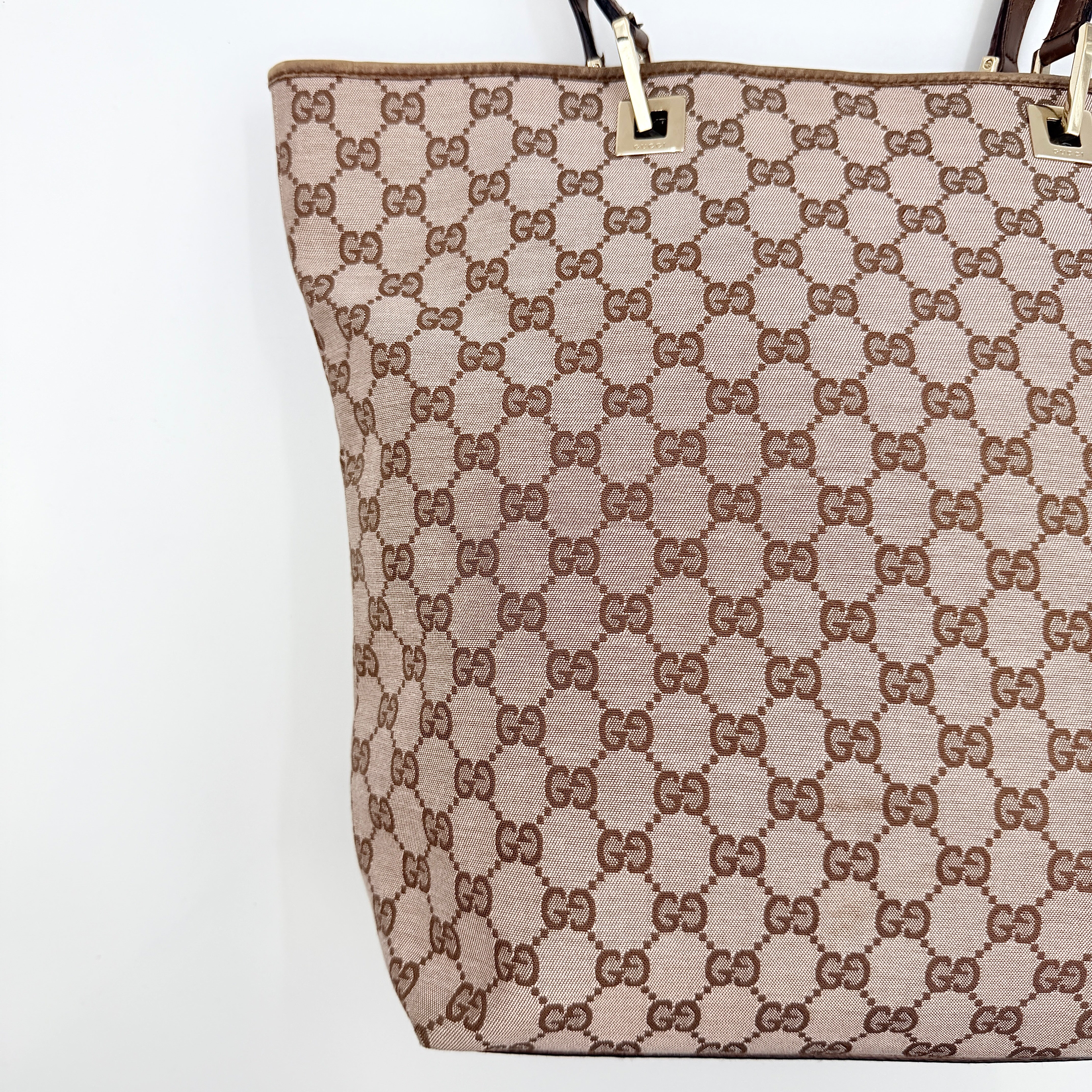 Gucci GG Monogram Tote Bag Beige