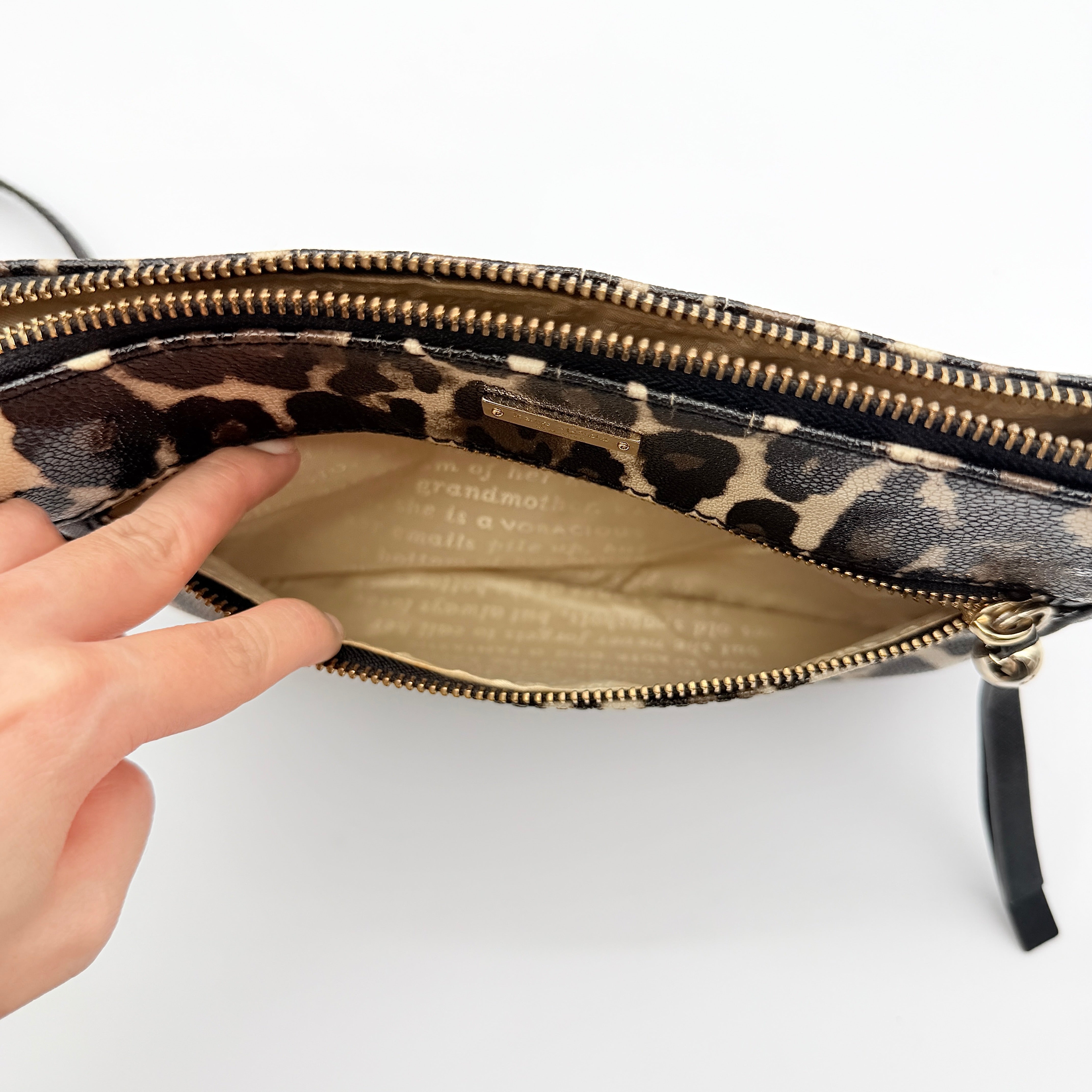 Kate Spade New York Leopard Crossbody Bag Black