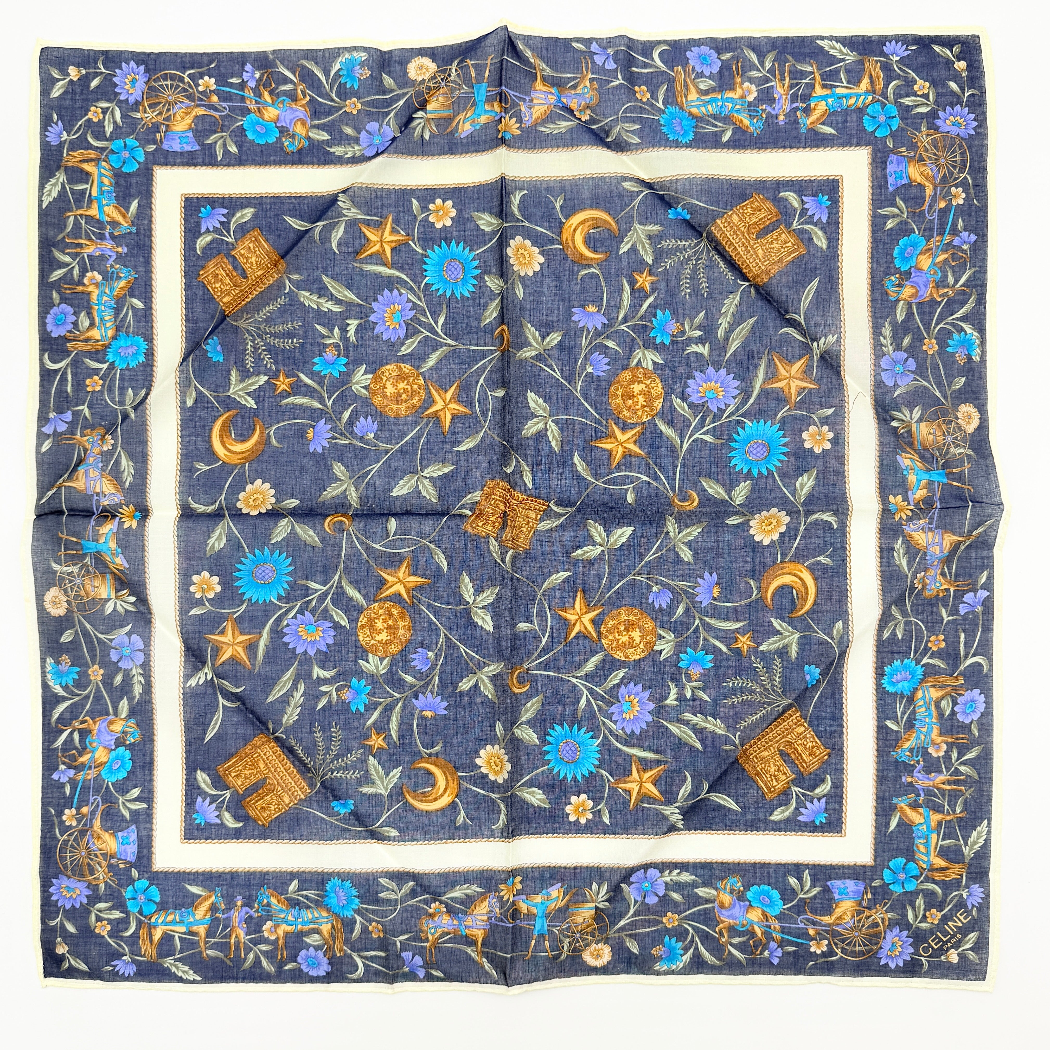 Celine Floral Cotton Bandana Handkerchief Set Multi (2)