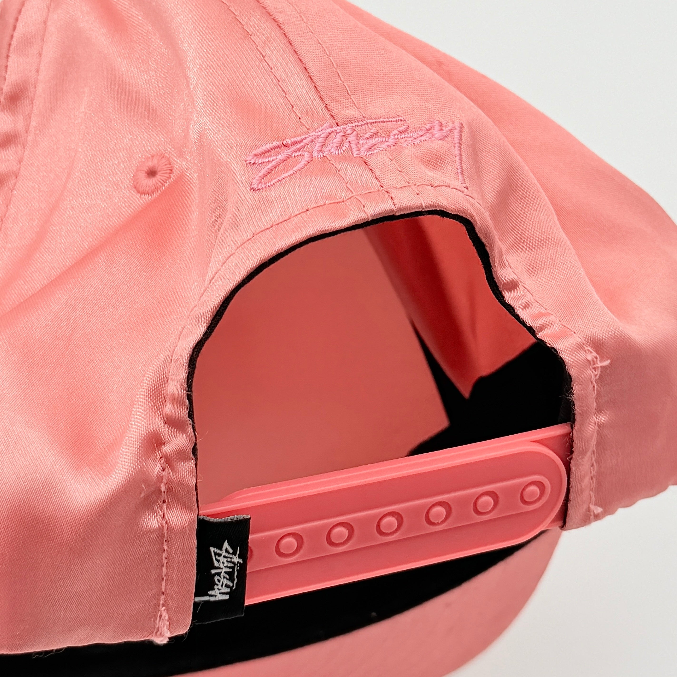 Stussy Polyester Embroidered Satin Cap Pink
