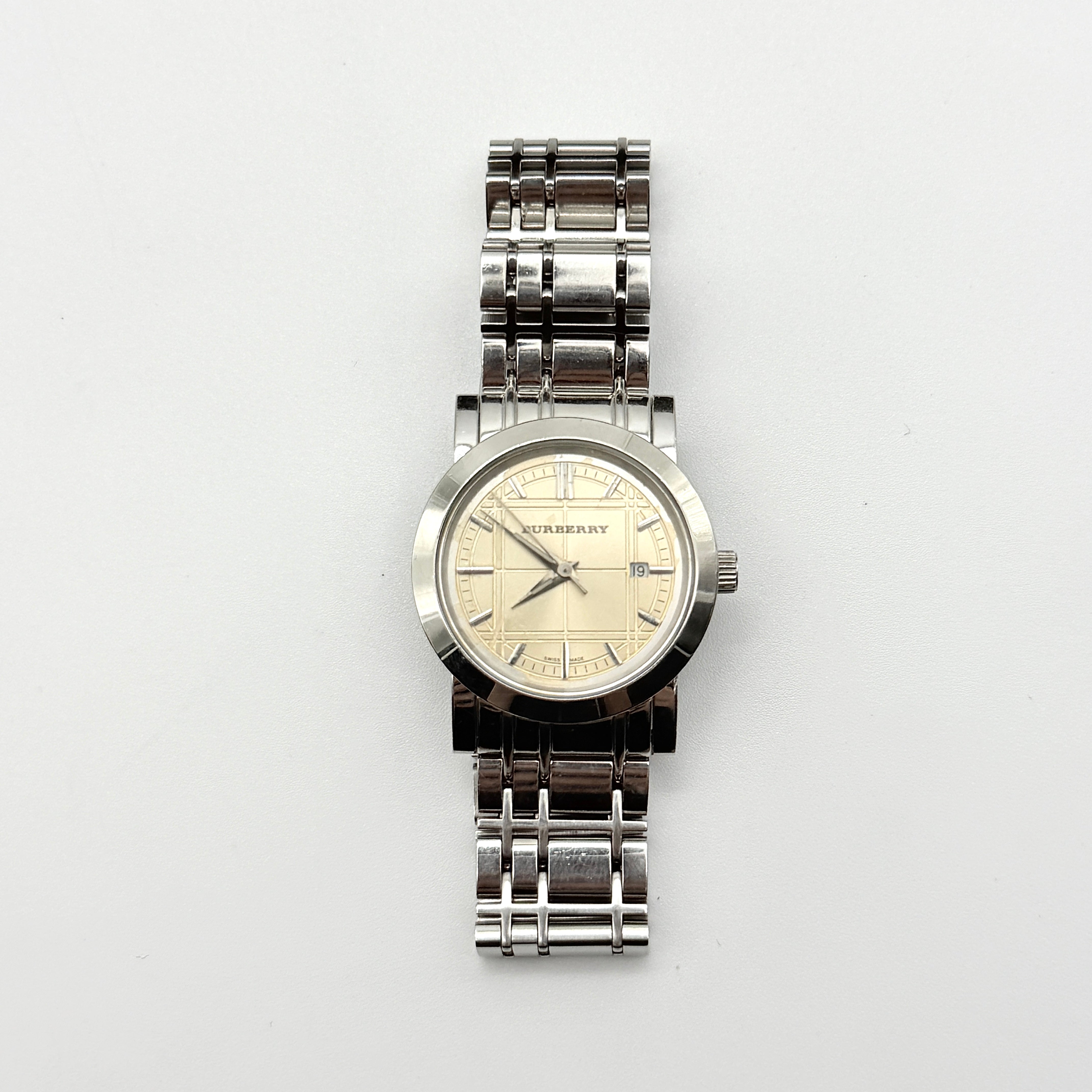 Burberry Heritage BU1353 Champagne Dial Stainless Steel Watch