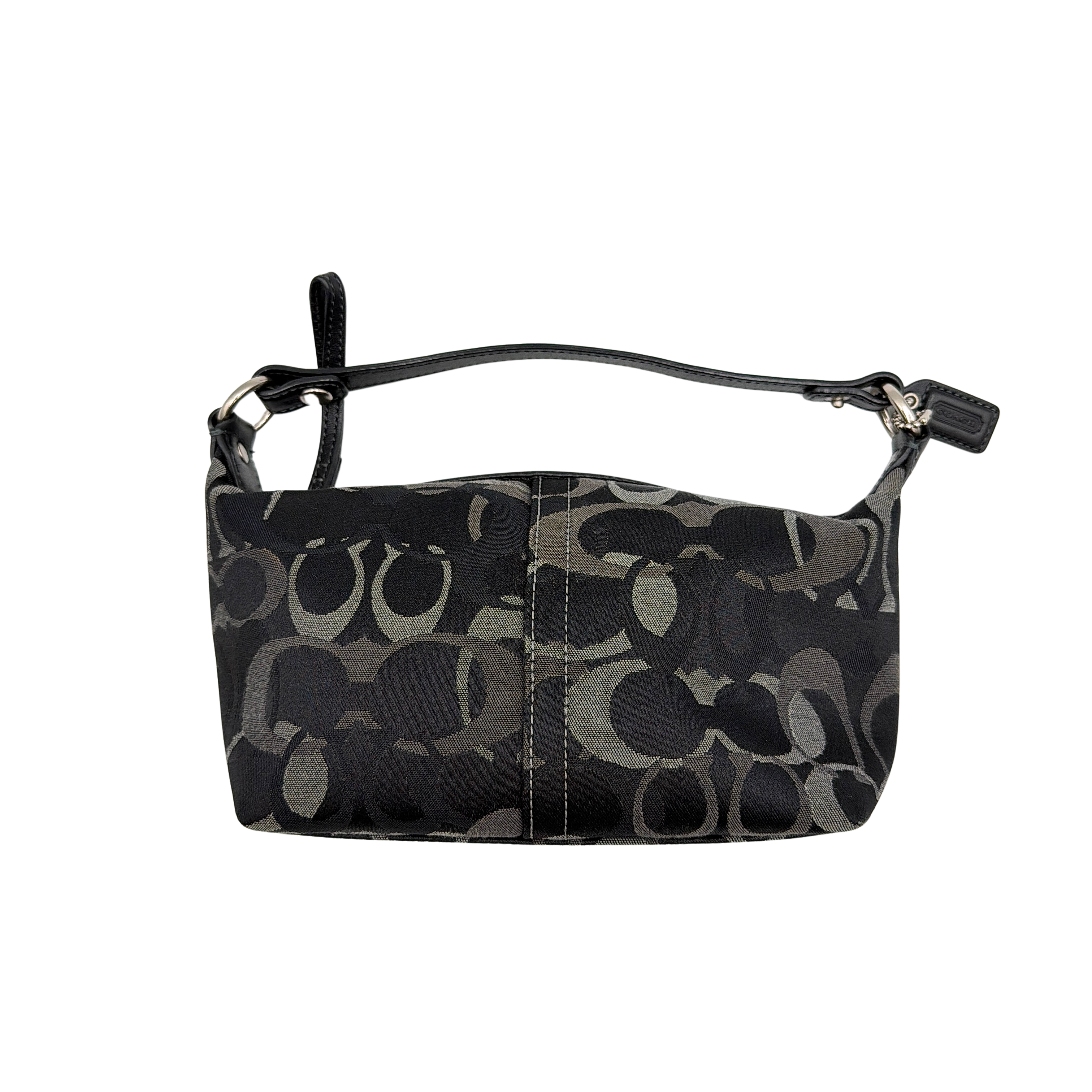 Coach Signature Optic Mini Hobo Shoulder Bag Black/Grey