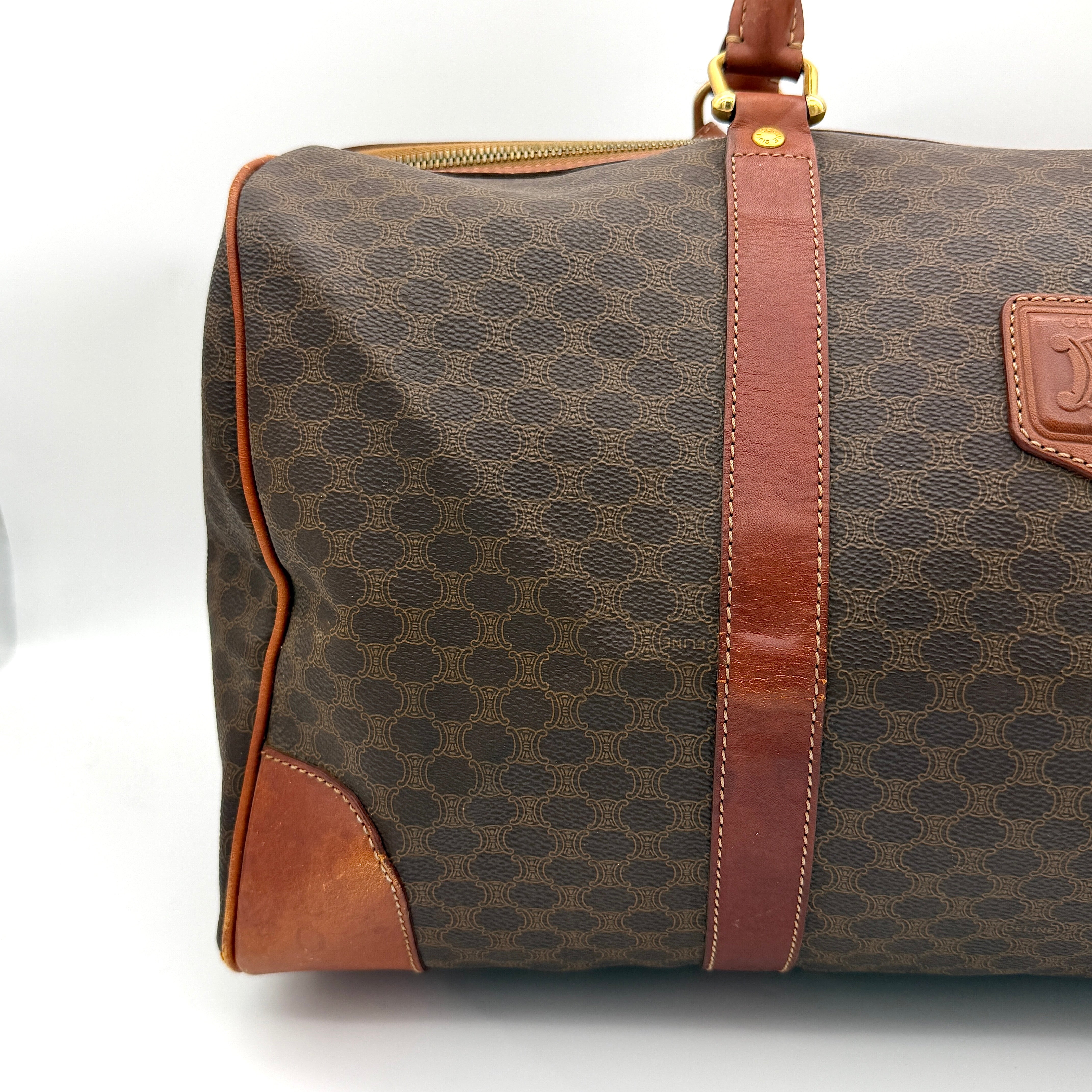 Celine Macadam Triomphe Duffle Bag Brown