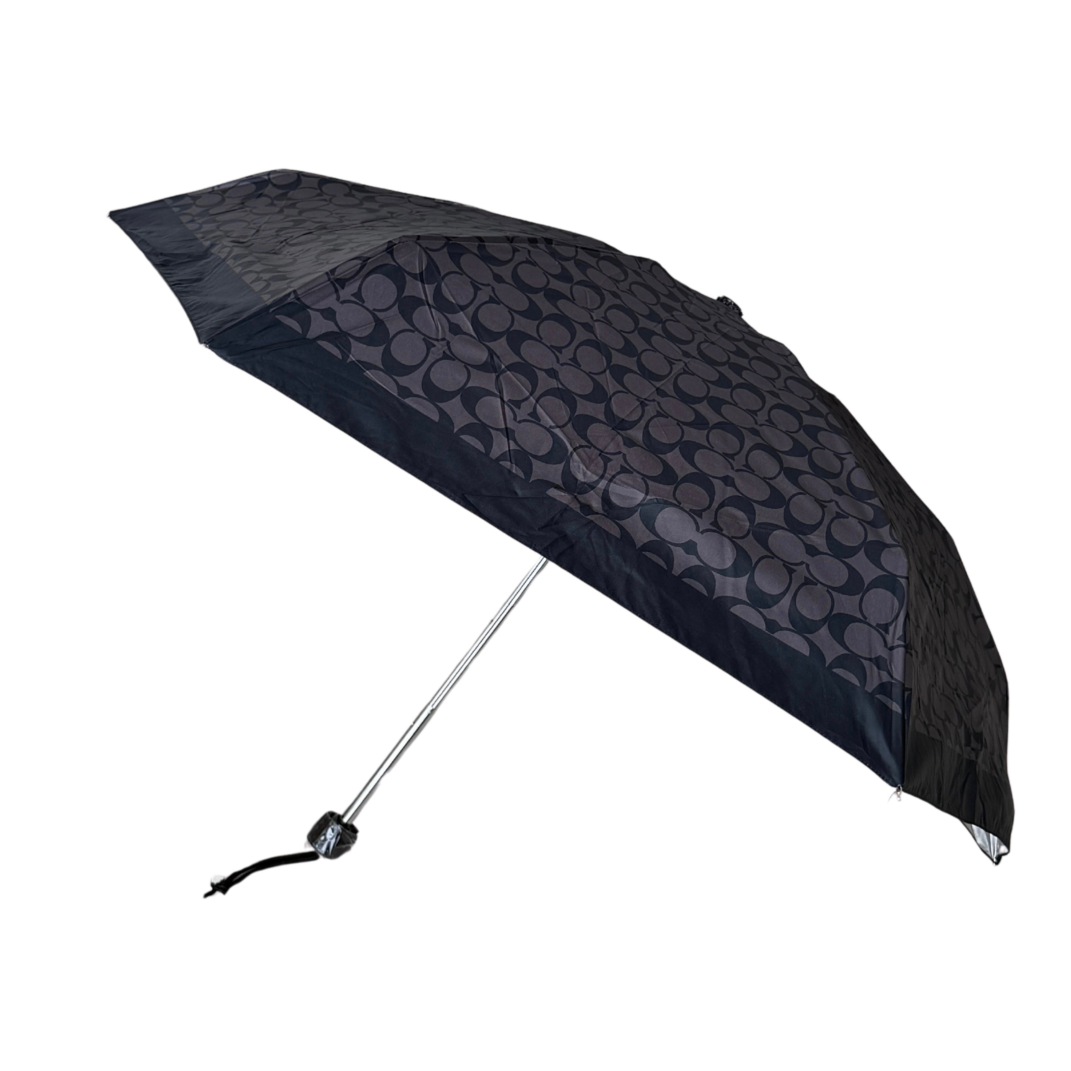 Coach Signature UV Protection Umbrella Grey/Black