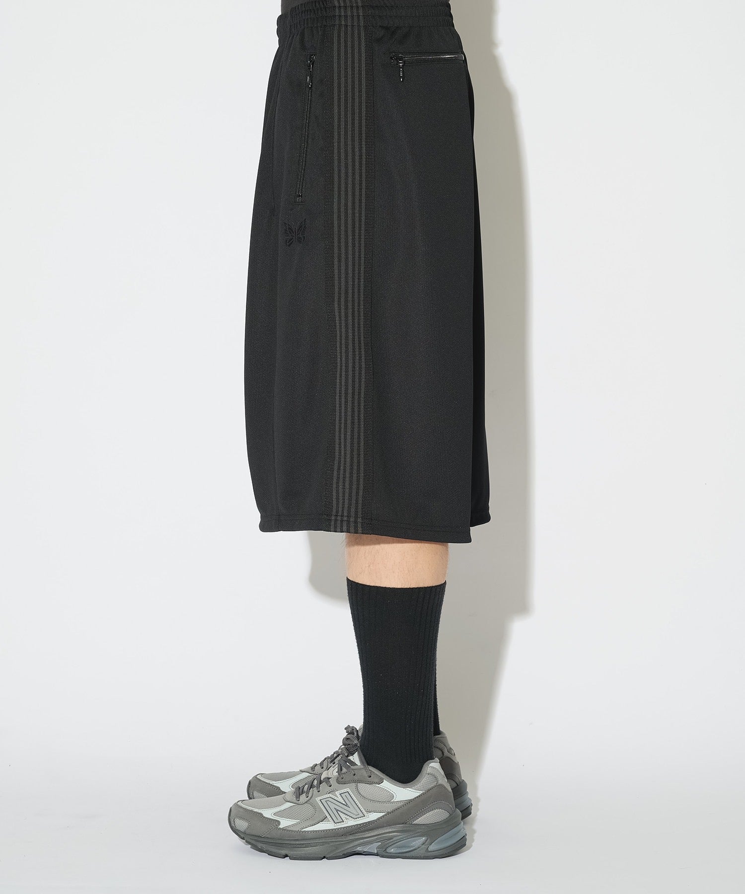 Needles H.D. Poly Mesh Track Shorts Black