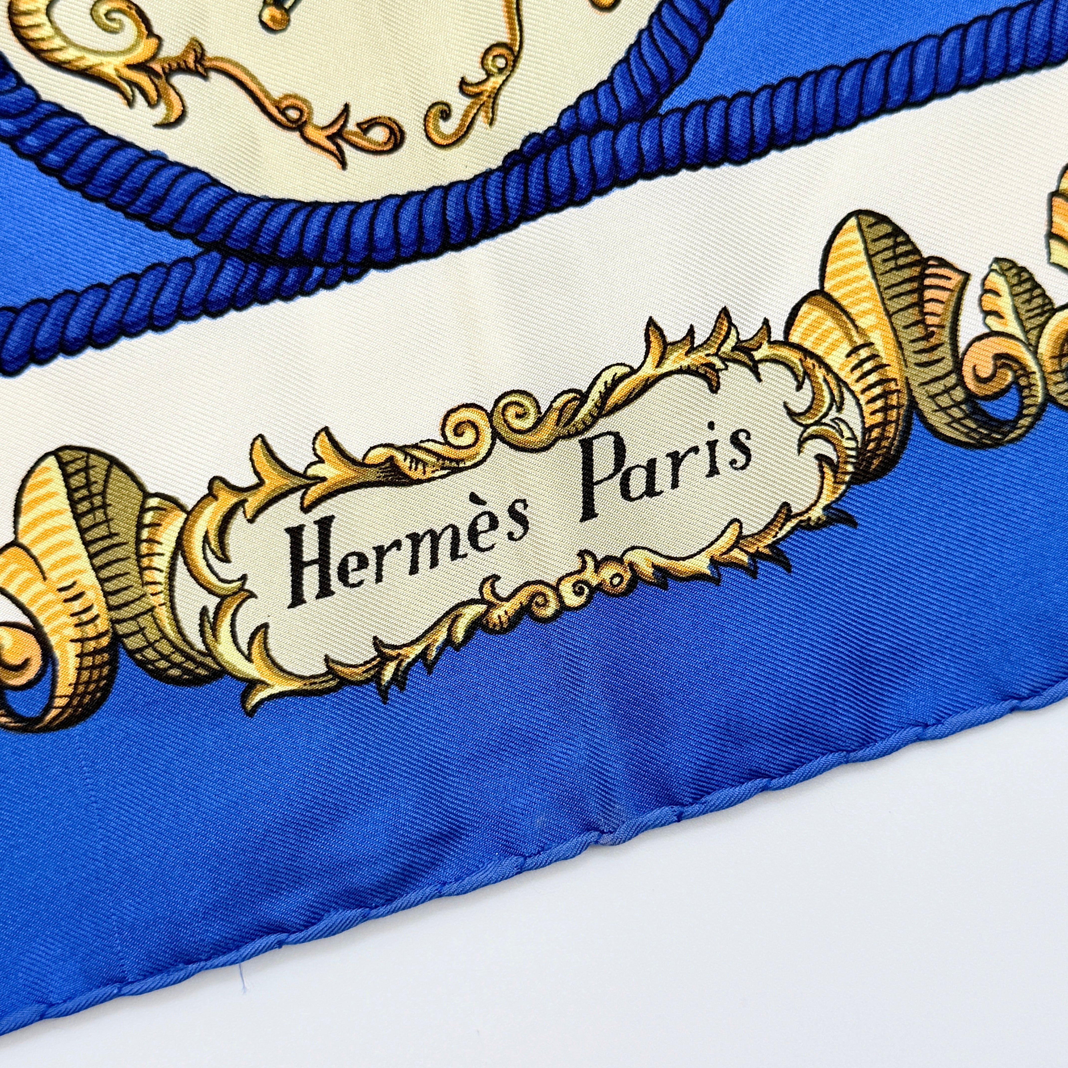 Hermès Ludovicus Magnus Silk Scarf Navy Blue