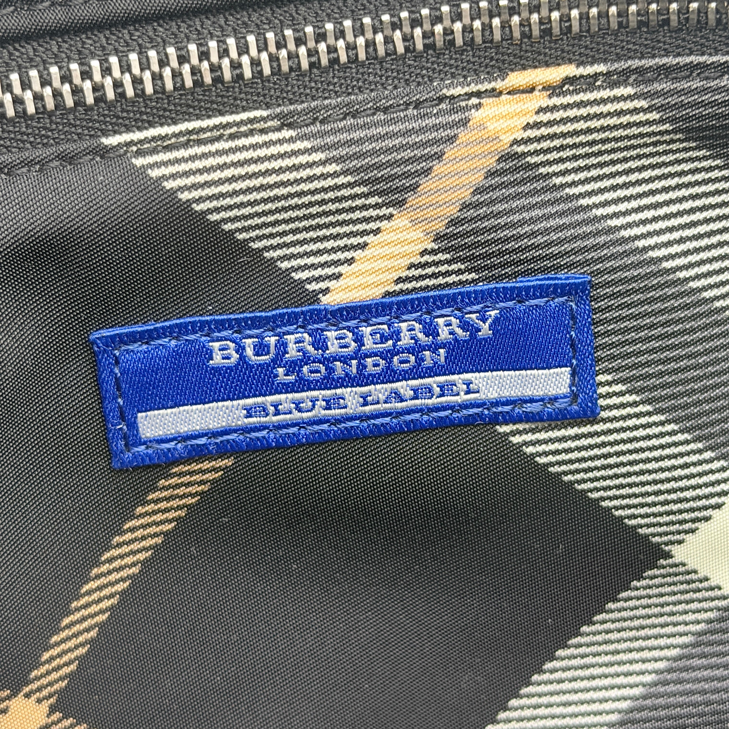 Burberry Blue Label Nova Check Logo Nylon Shoulder bag Black/Grey