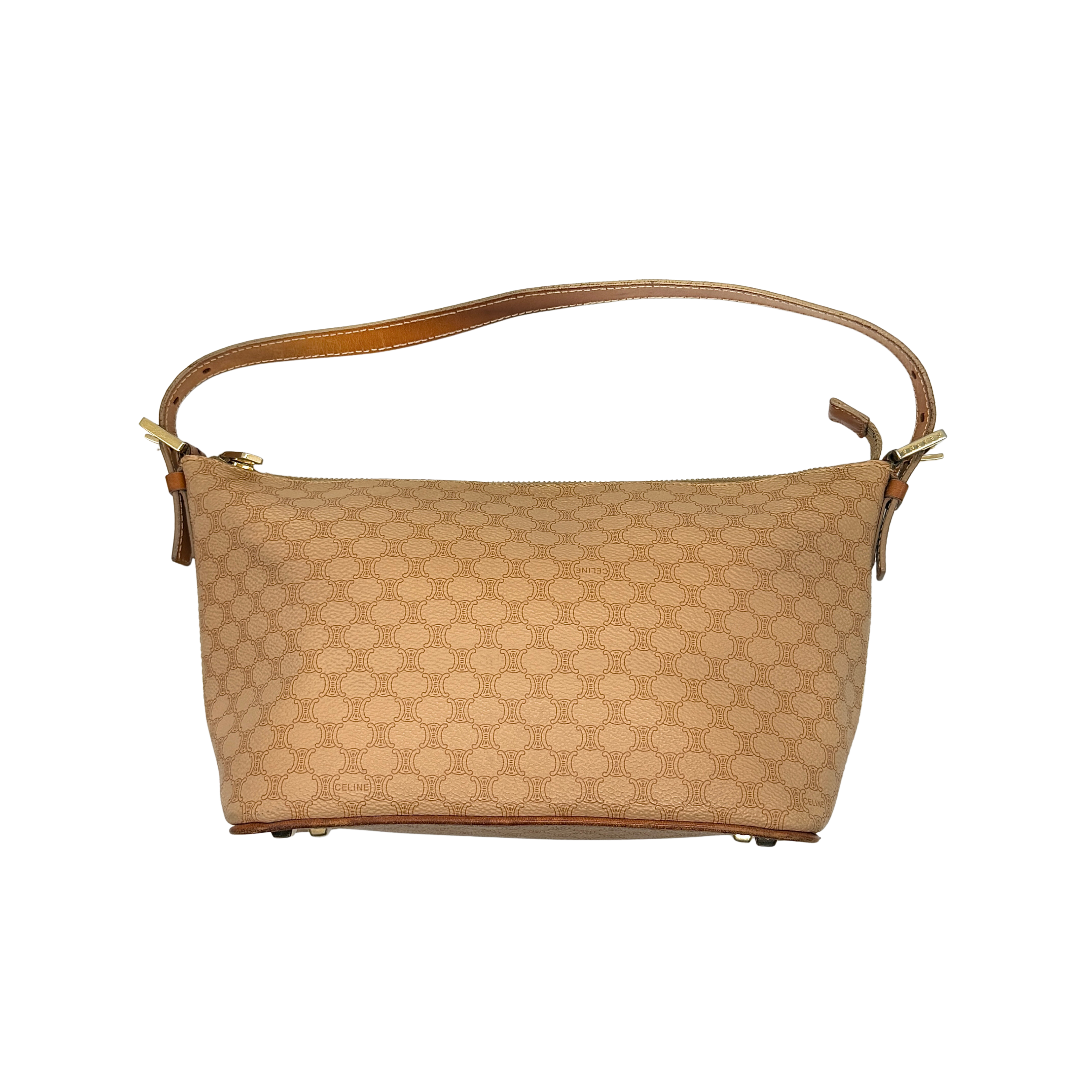 Celine Macadam Shoulder Bag Beige
