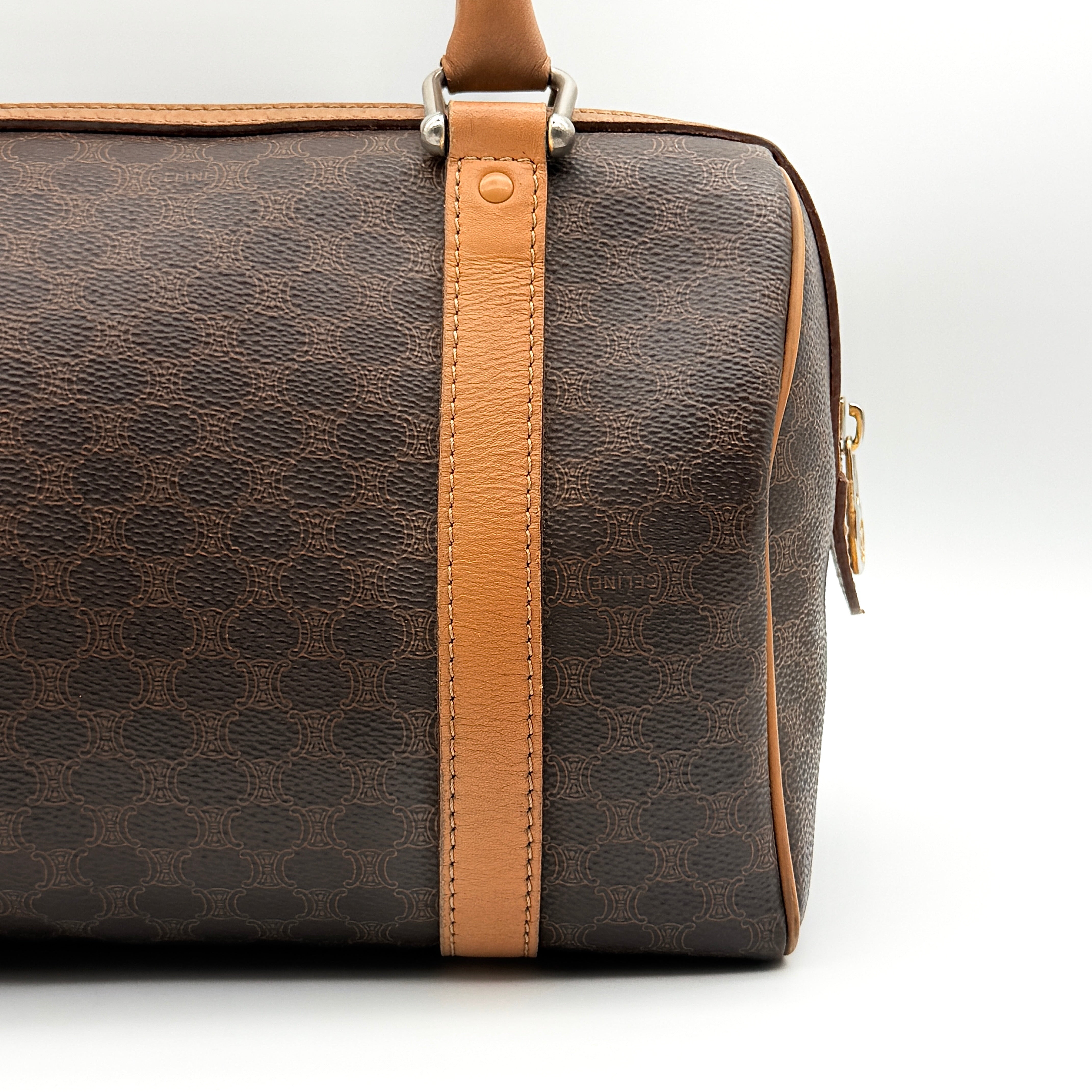 Celine Macadam Boston Bag Brown/Beige