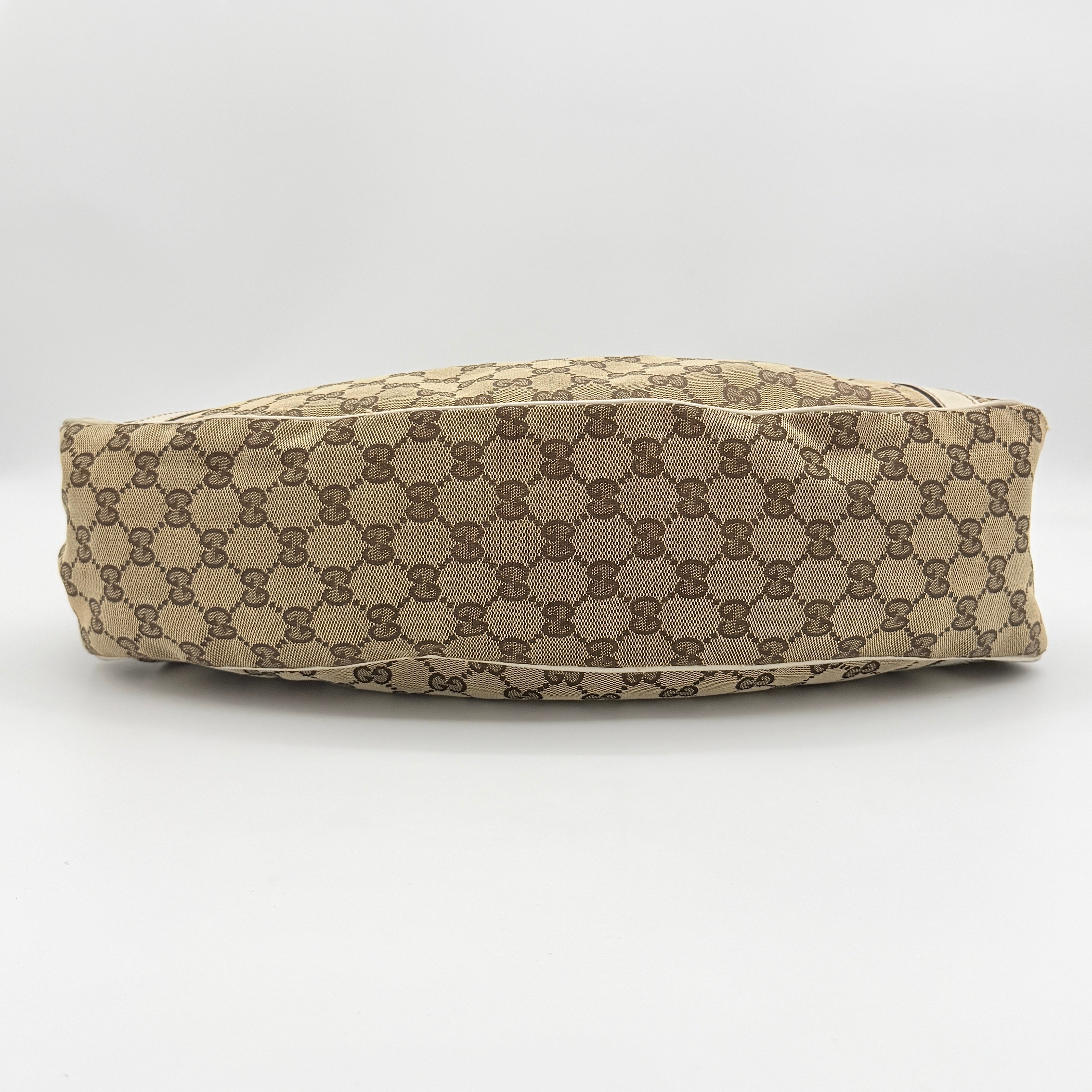 Gucci GG Monogram Twins Shoulder Bag Beige/White