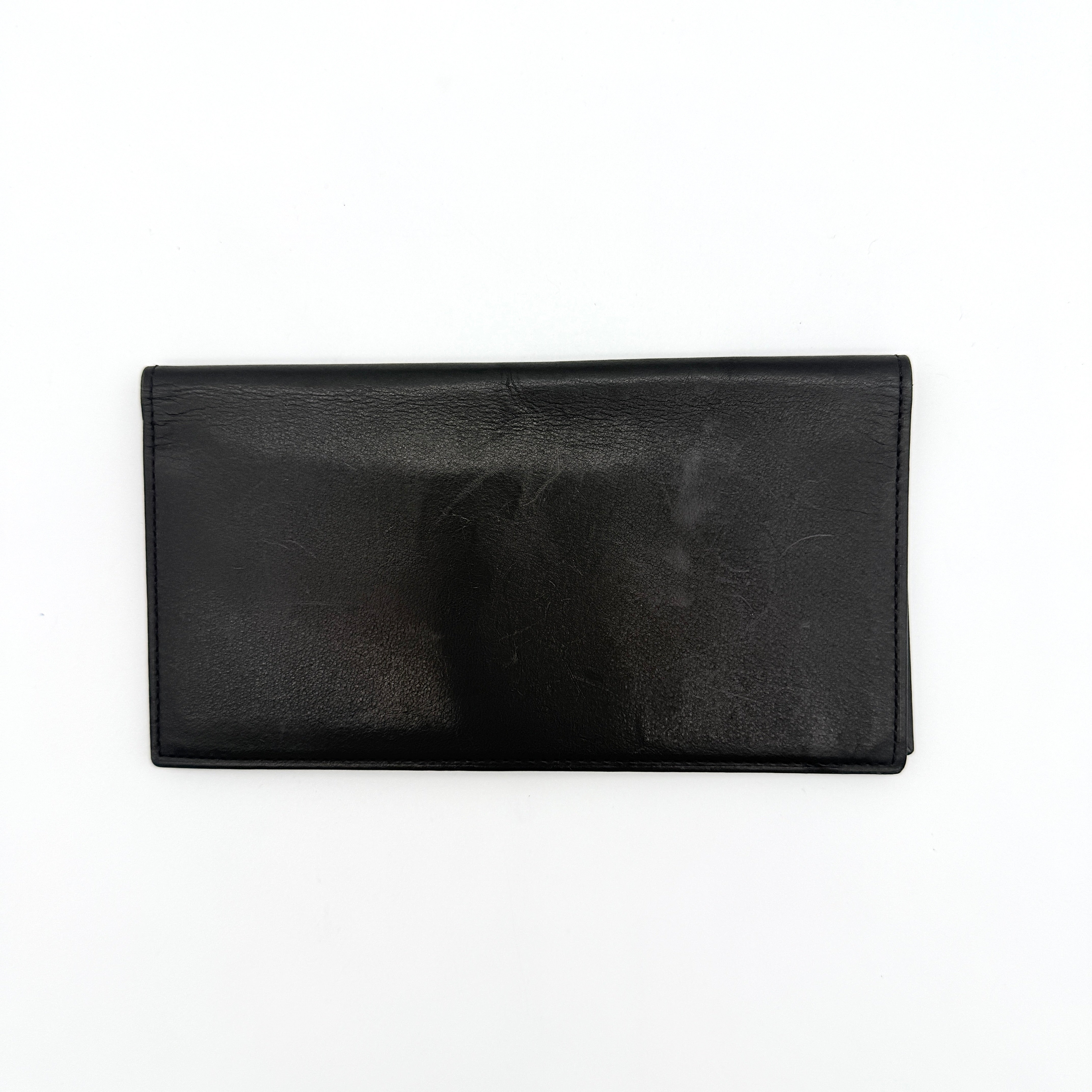 Coach Leather Long Wallet Black
